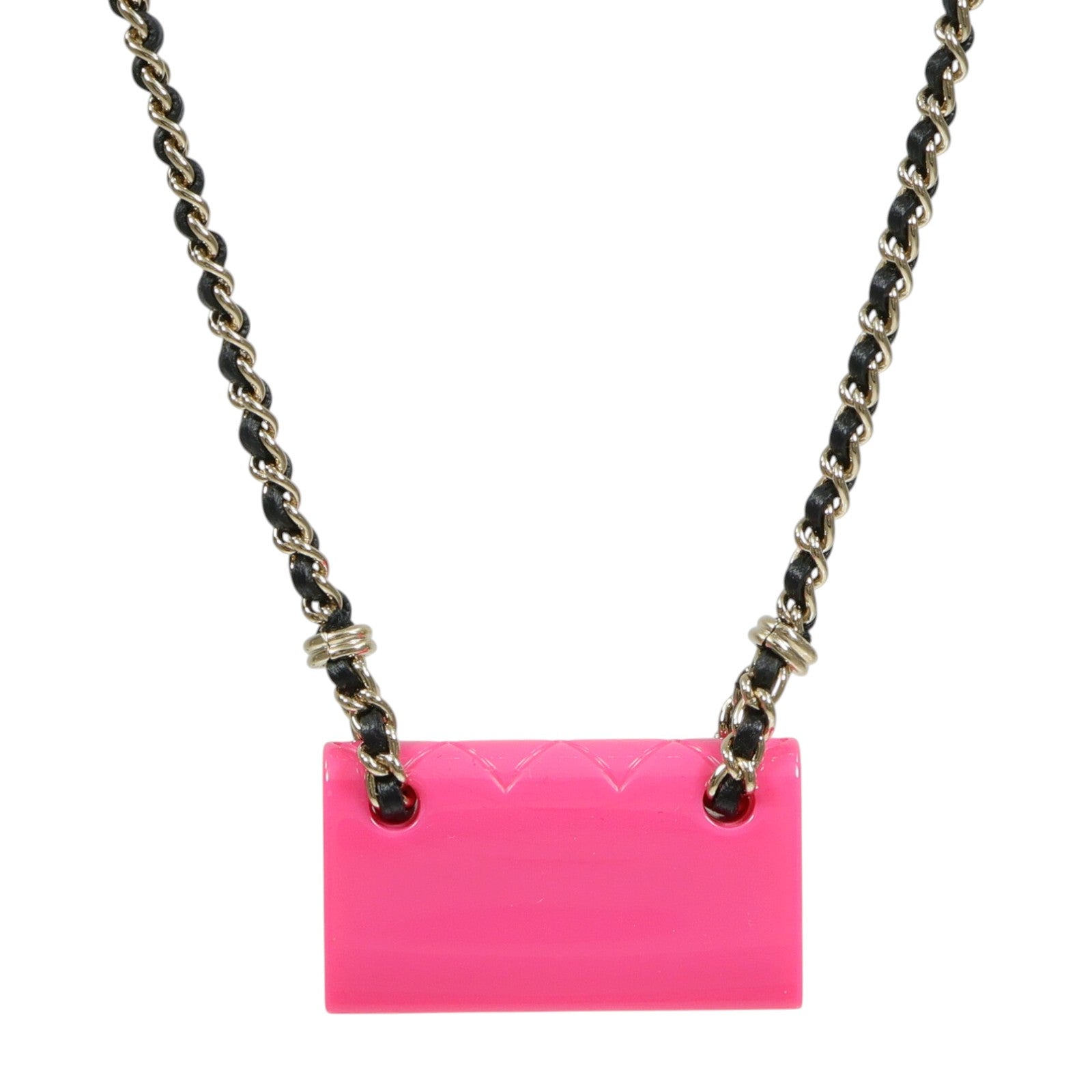 CHANEL 牛皮皮革/PVC/金屬Chanel Bag Necklace項鍊