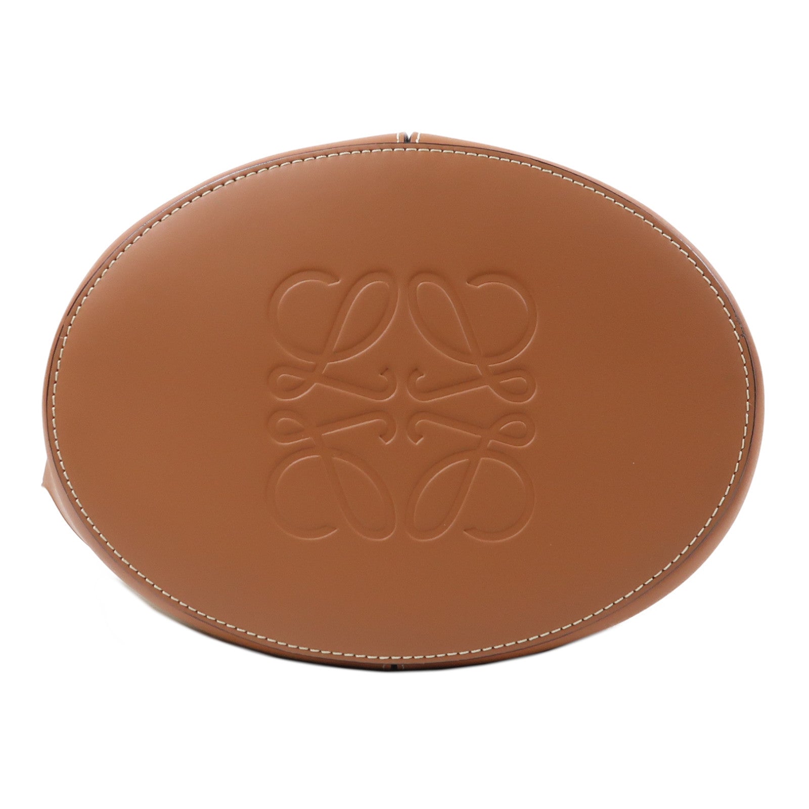 LOEWE Raffia/牛皮皮革Balloon Bag金扣手挽肩背兩用袋