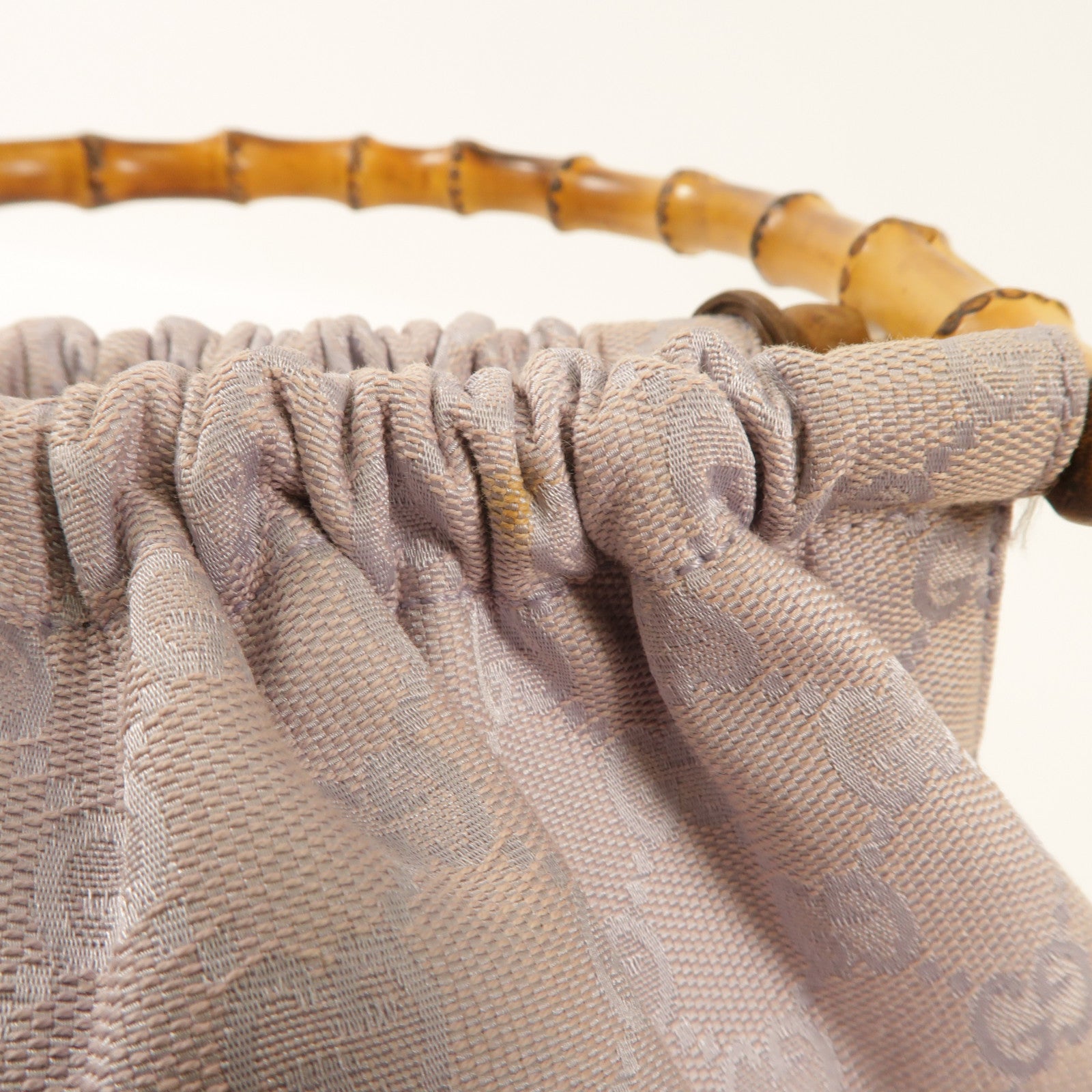 GUCCI 帆布Bamboo Bag肩背袋