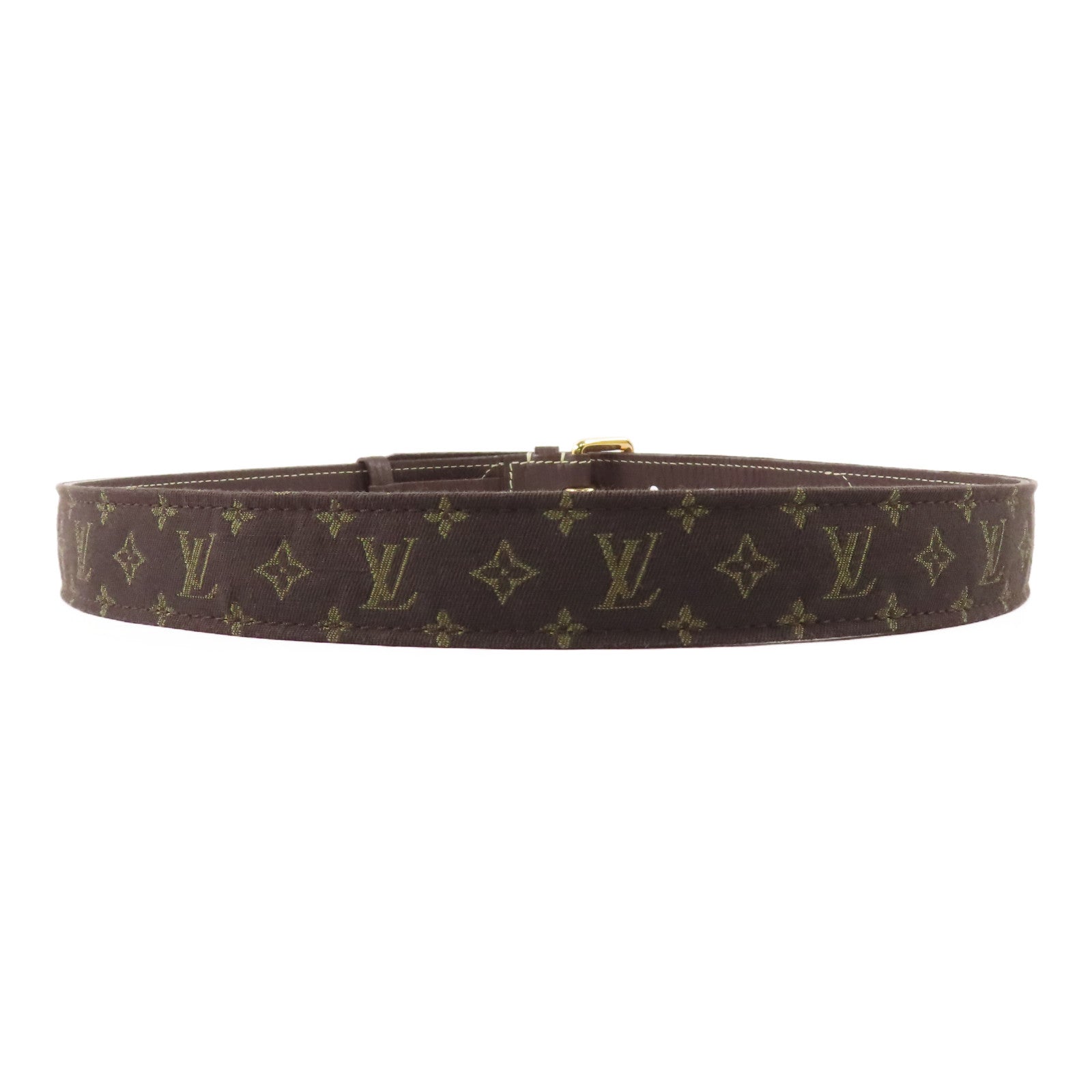 LOUIS VUITTON 【激減優惠】Monogram Mini Lin/皮革Belt皮帶