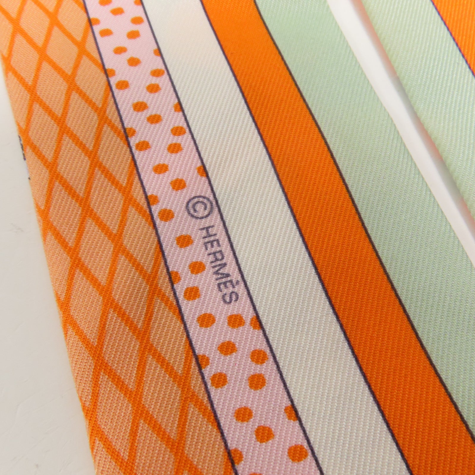 HERMES 絲質Twilly絲巾