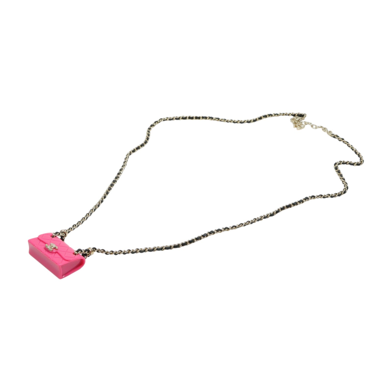 CHANEL 牛皮皮革/PVC/金屬Chanel Bag Necklace項鍊