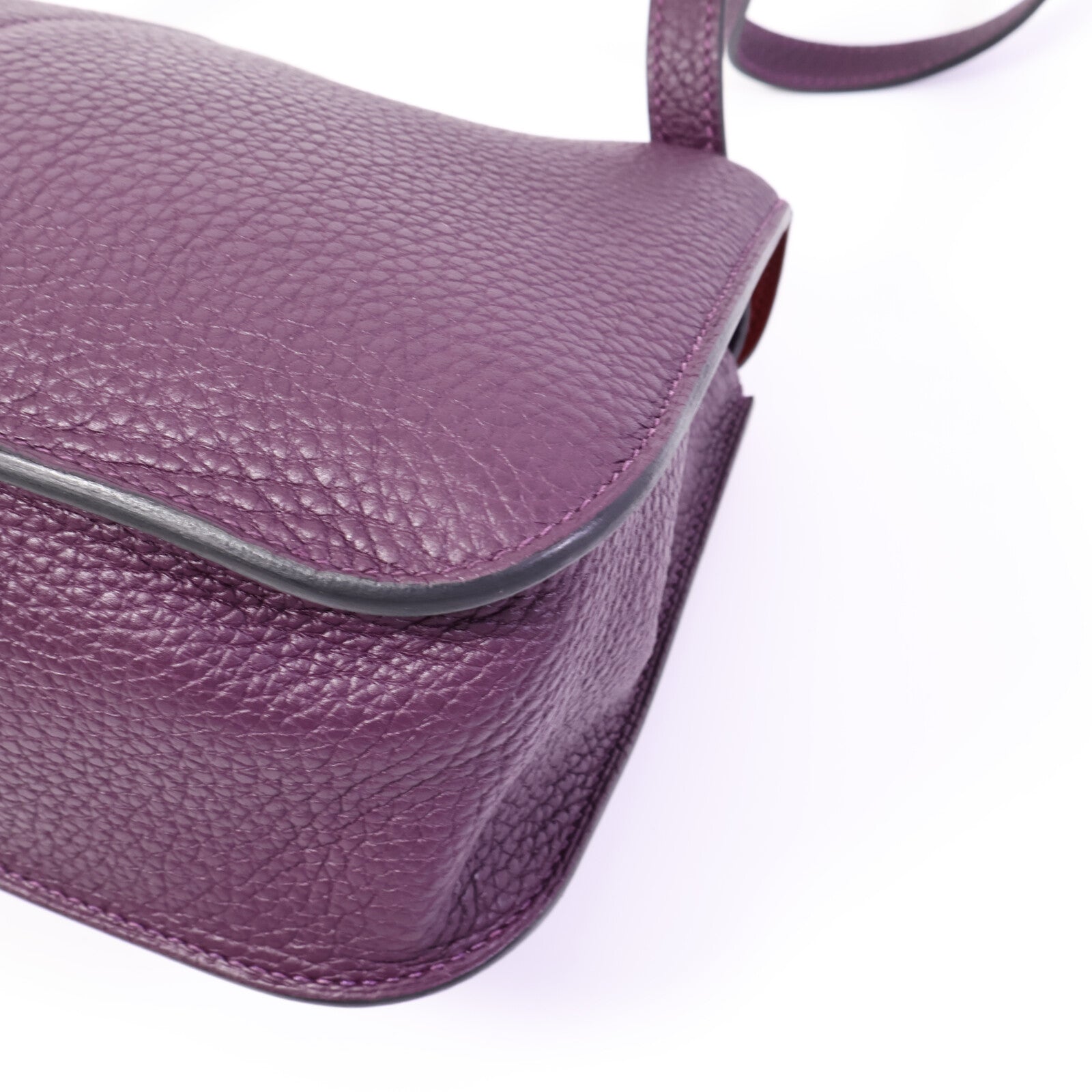 HERMES Clemence皮革Halzan 25手挽肩背兩用袋Cassis/Grenat