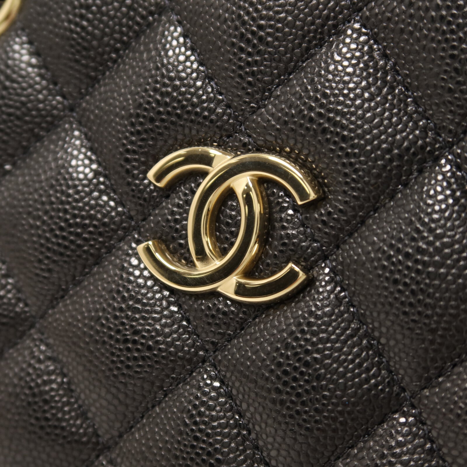 CHANEL 牛皮皮革Mini Tote金扣肩背袋