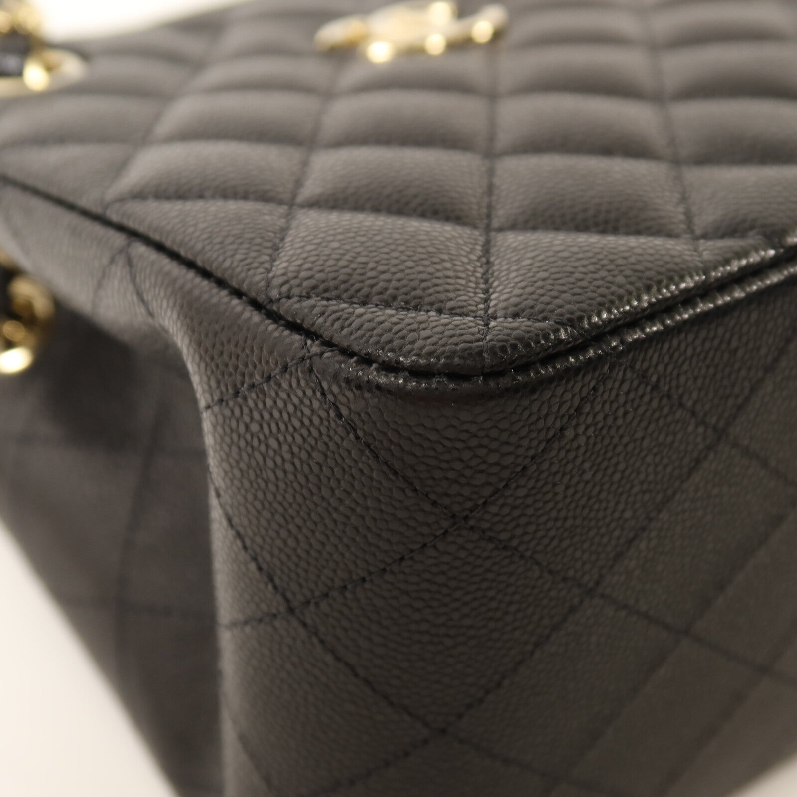 CHANEL 牛皮皮革Mini Tote金扣肩背袋