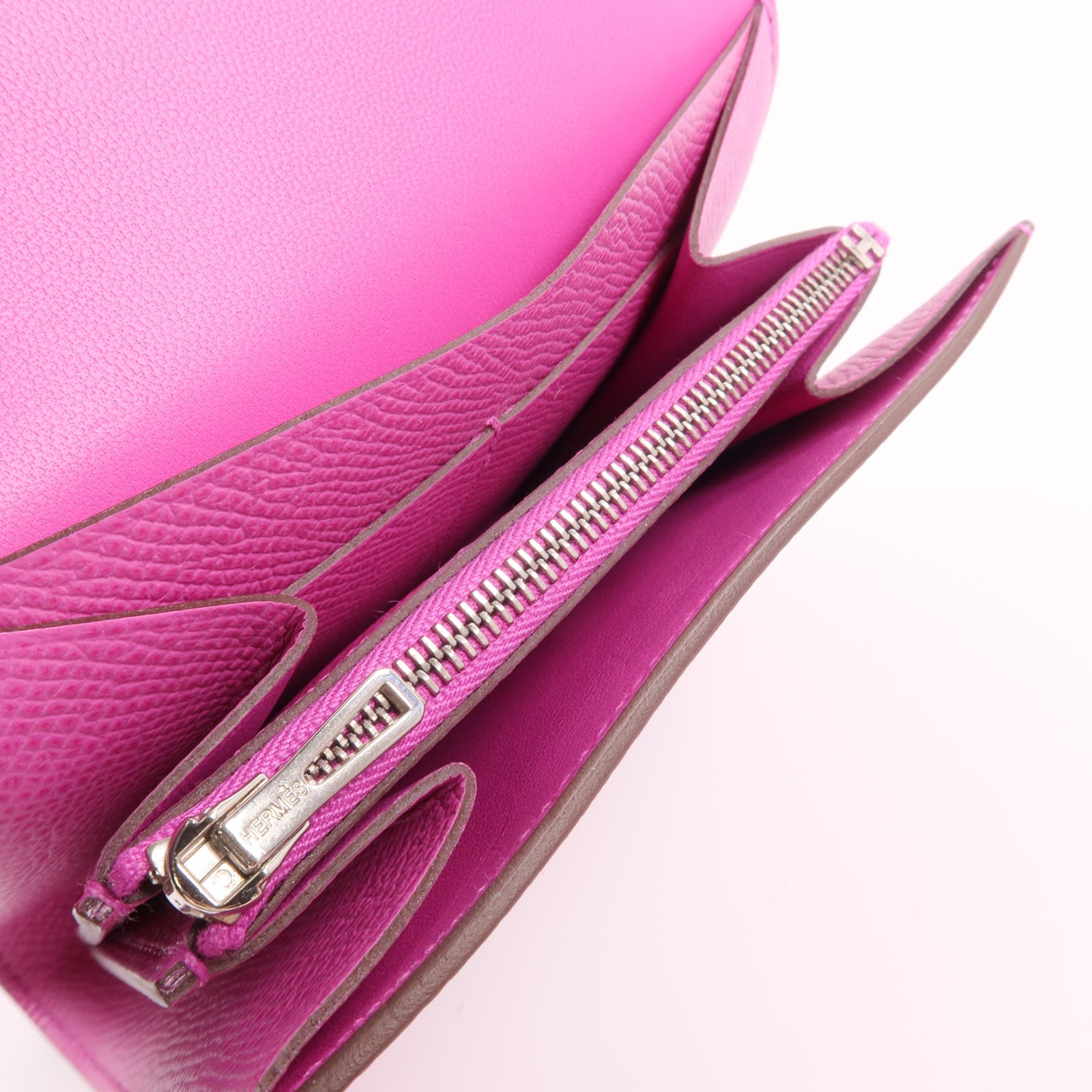 HERMES 【激減優惠】Epsom皮革Constance Slim Wallet錢包Magnolia