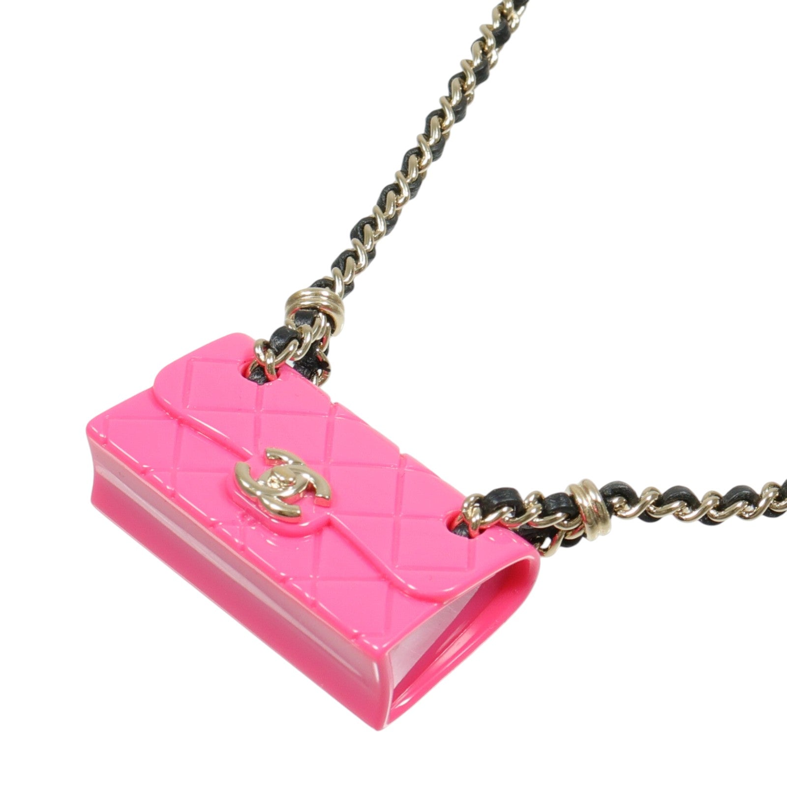 CHANEL 牛皮皮革/PVC/金屬Chanel Bag Necklace項鍊