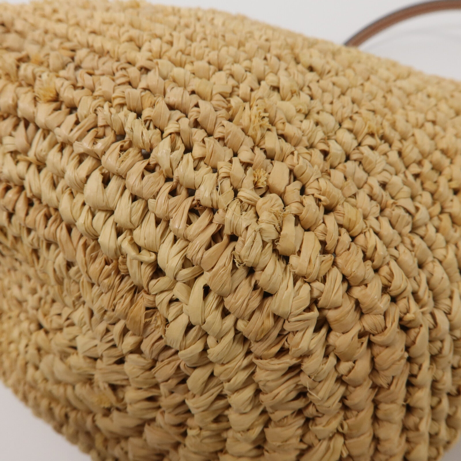 LOEWE Raffia/牛皮皮革Slit Pochette Bag肩背袋