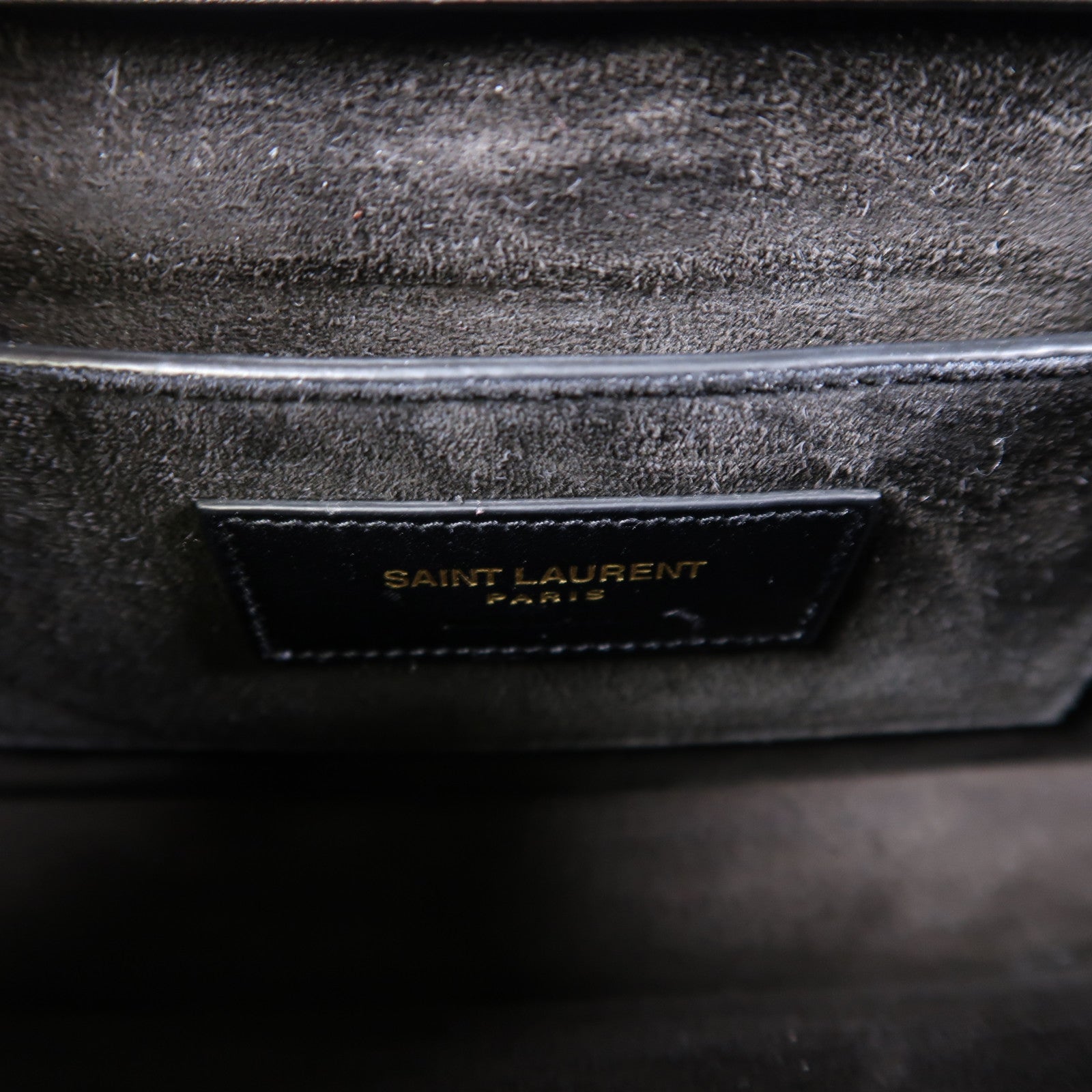 SAINT LAURENT 牛皮皮革Shoulder Bag金扣手挽肩背兩用袋黑色