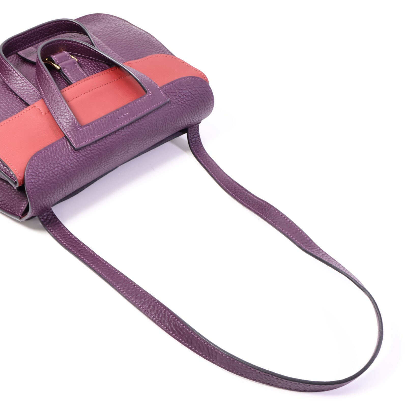HERMES Clemence皮革Halzan 25手挽肩背兩用袋Cassis/Grenat