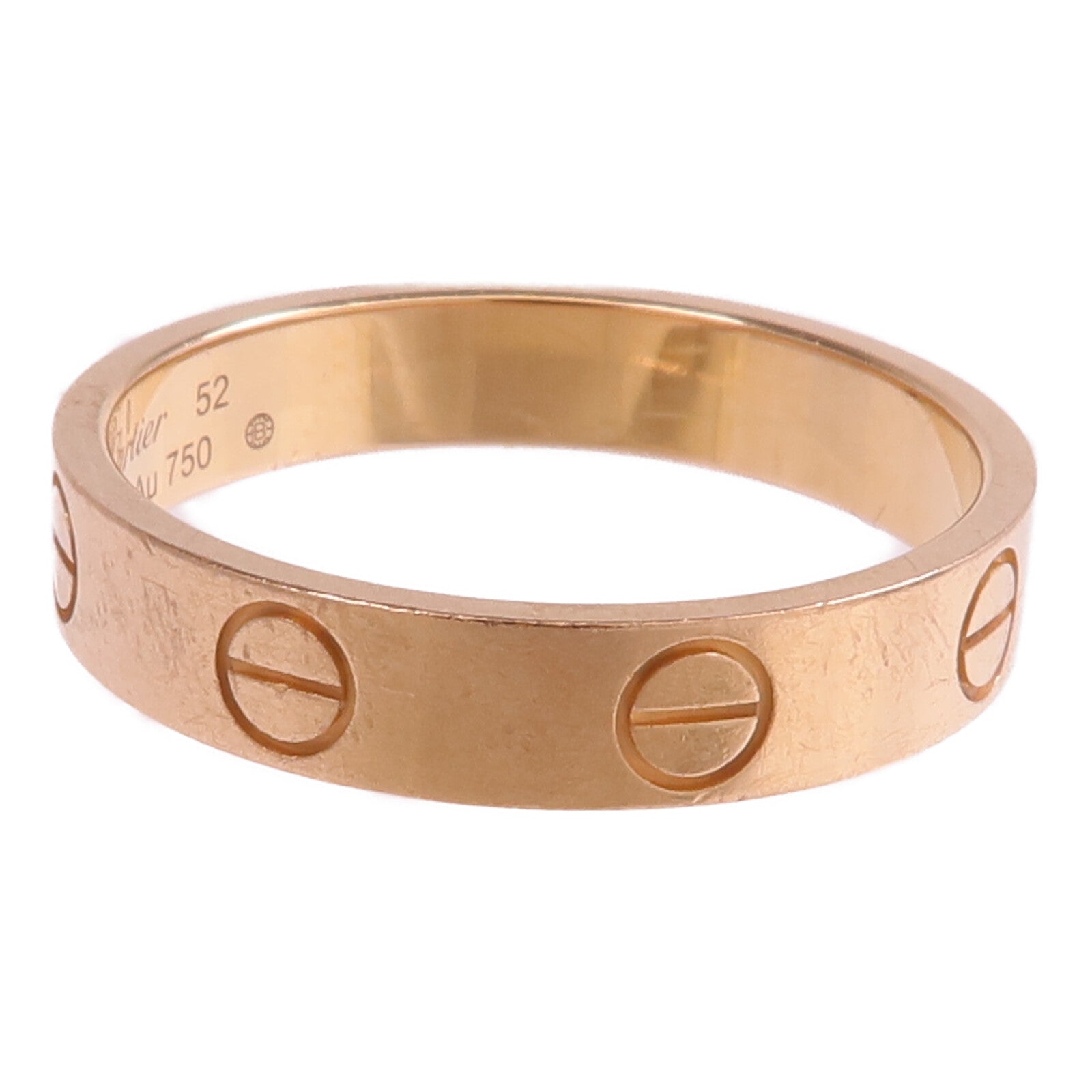 CARTIER 18K玫瑰金Mini Love Ring戒指Cartier#52/US#6