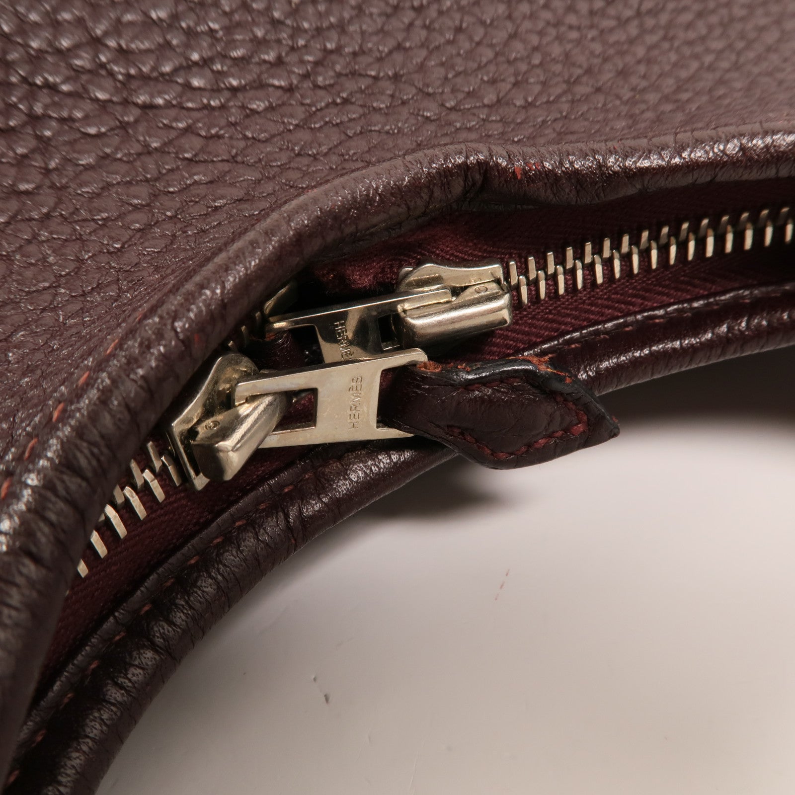 HERMES Clemence皮革Massai Cut 40肩背袋Havanne