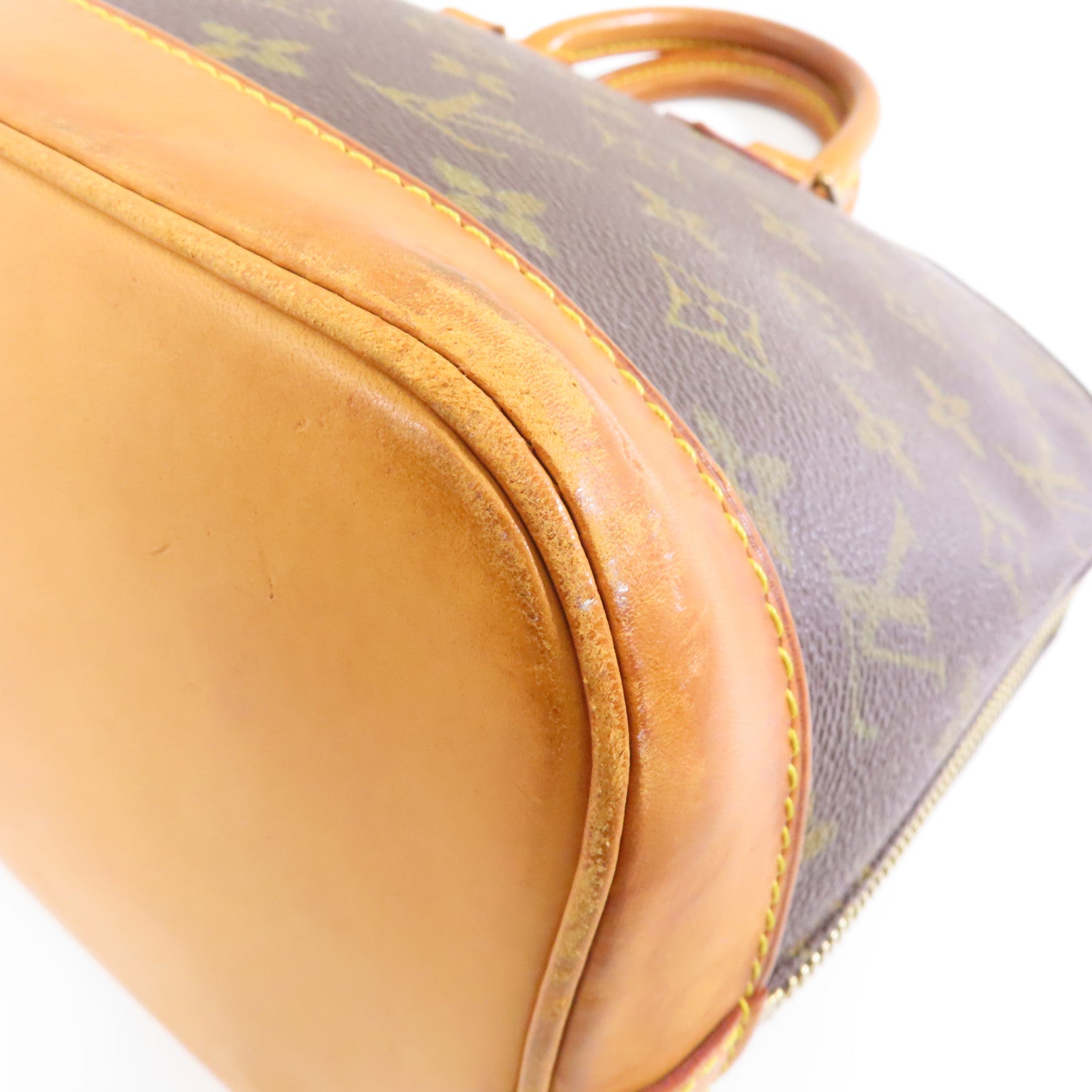 LOUIS VUITTON Monogram Alma PM金扣手挽袋啡色
