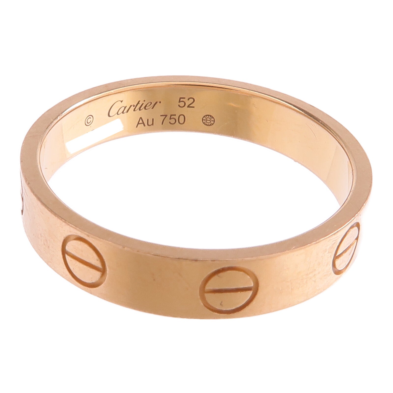 CARTIER 18K玫瑰金Mini Love Ring戒指Cartier#52/US#6