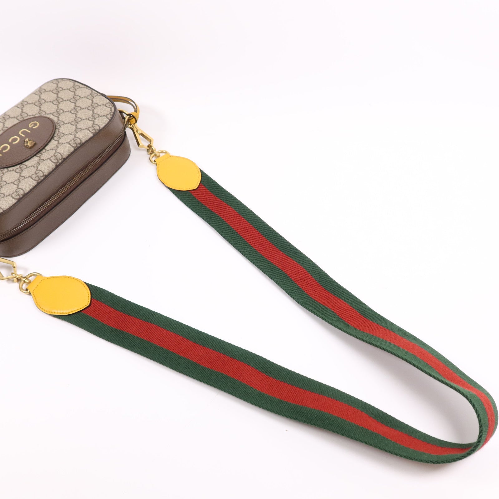 GUCCI 塗層帆布Supreme Messenger金扣肩背袋