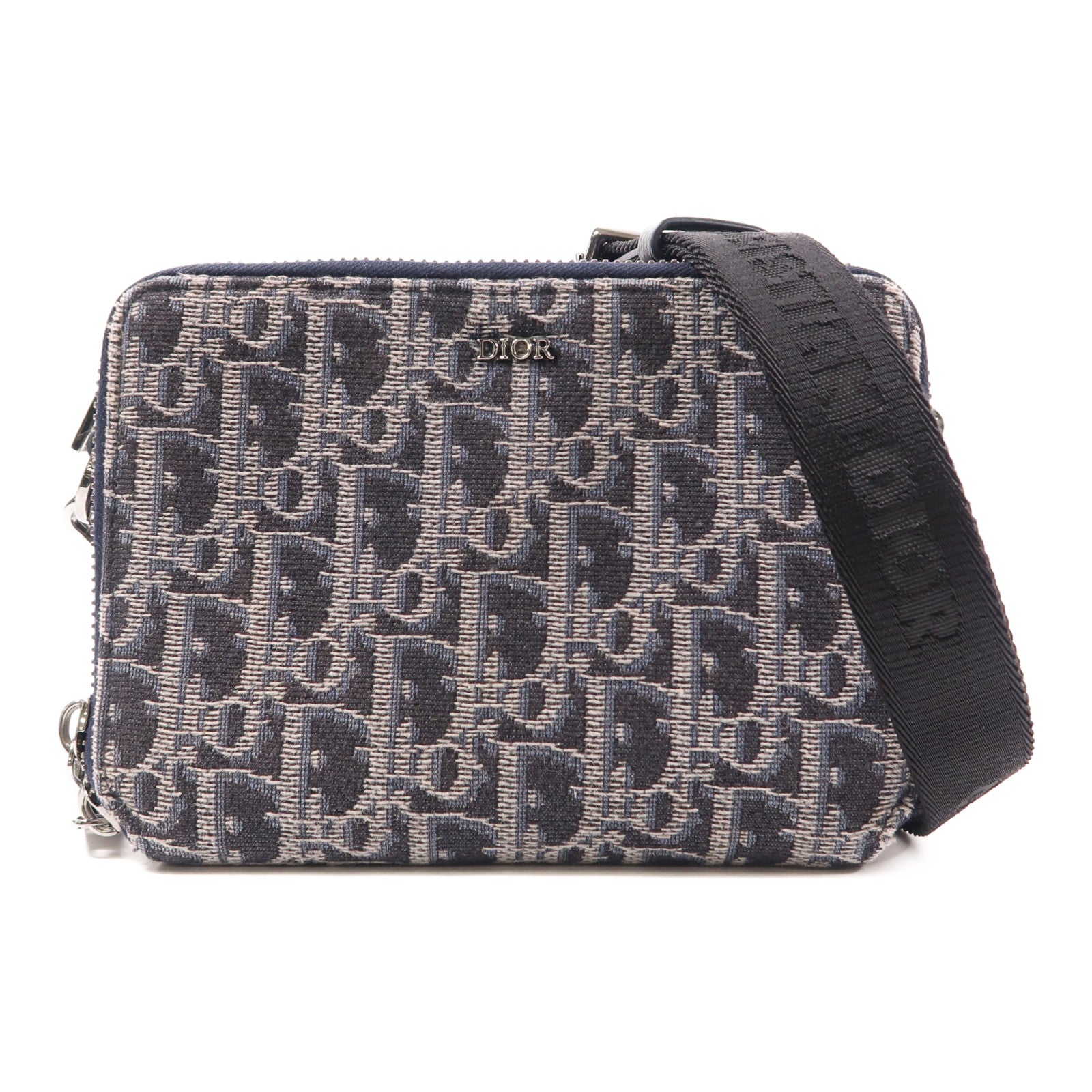 Dior 帆布Shoulder Bag銀扣肩背袋