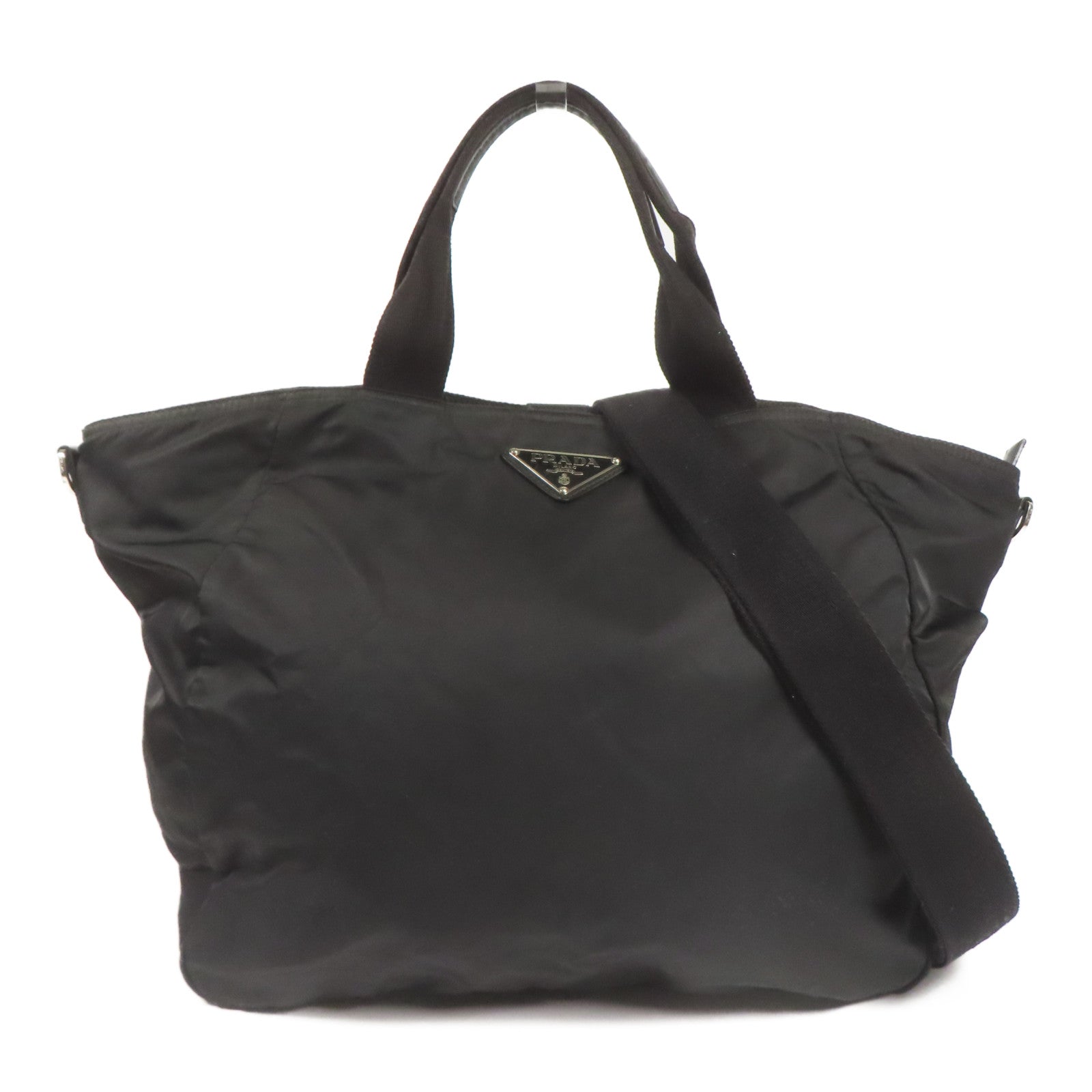 PRADA 尼龍Shoulder Bag銀扣肩背袋