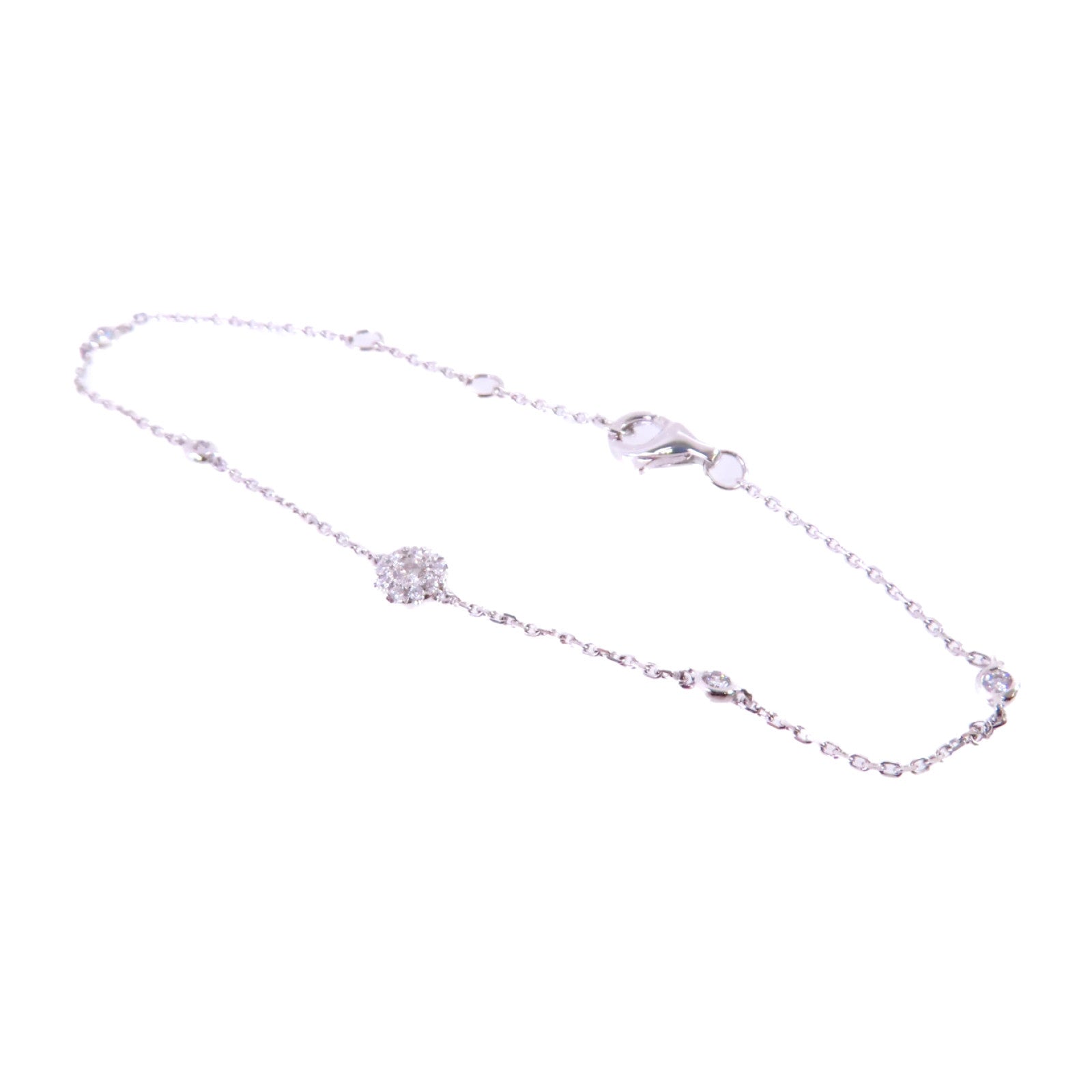 JEWELRY 【激減優惠】18K白金/0.18ct鑽石Diamond Bracelet銀扣手鏈