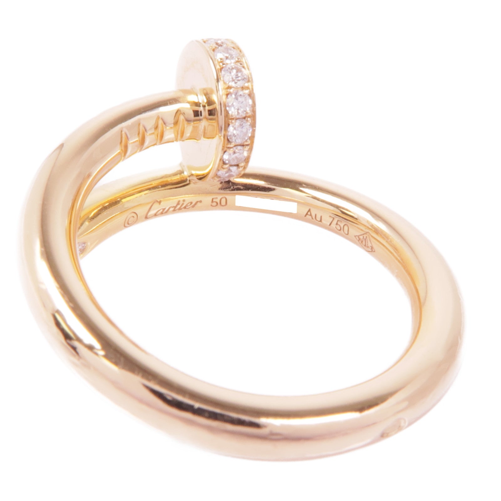 CARTIER 18K玫瑰金Juste Un Clou Ring鑽石戒指Cartier#50/US#5.25