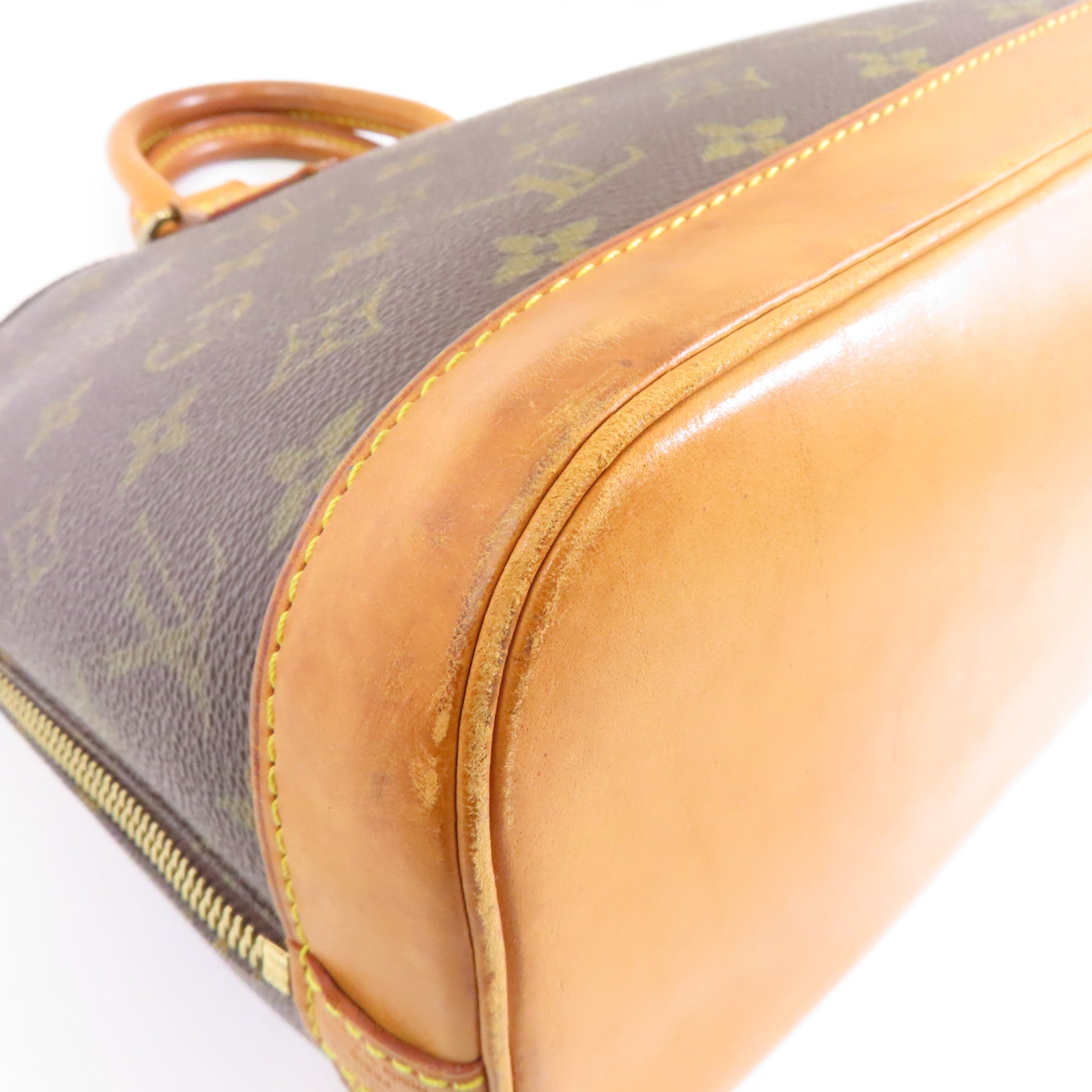 LOUIS VUITTON Monogram Alma PM金扣手挽袋啡色