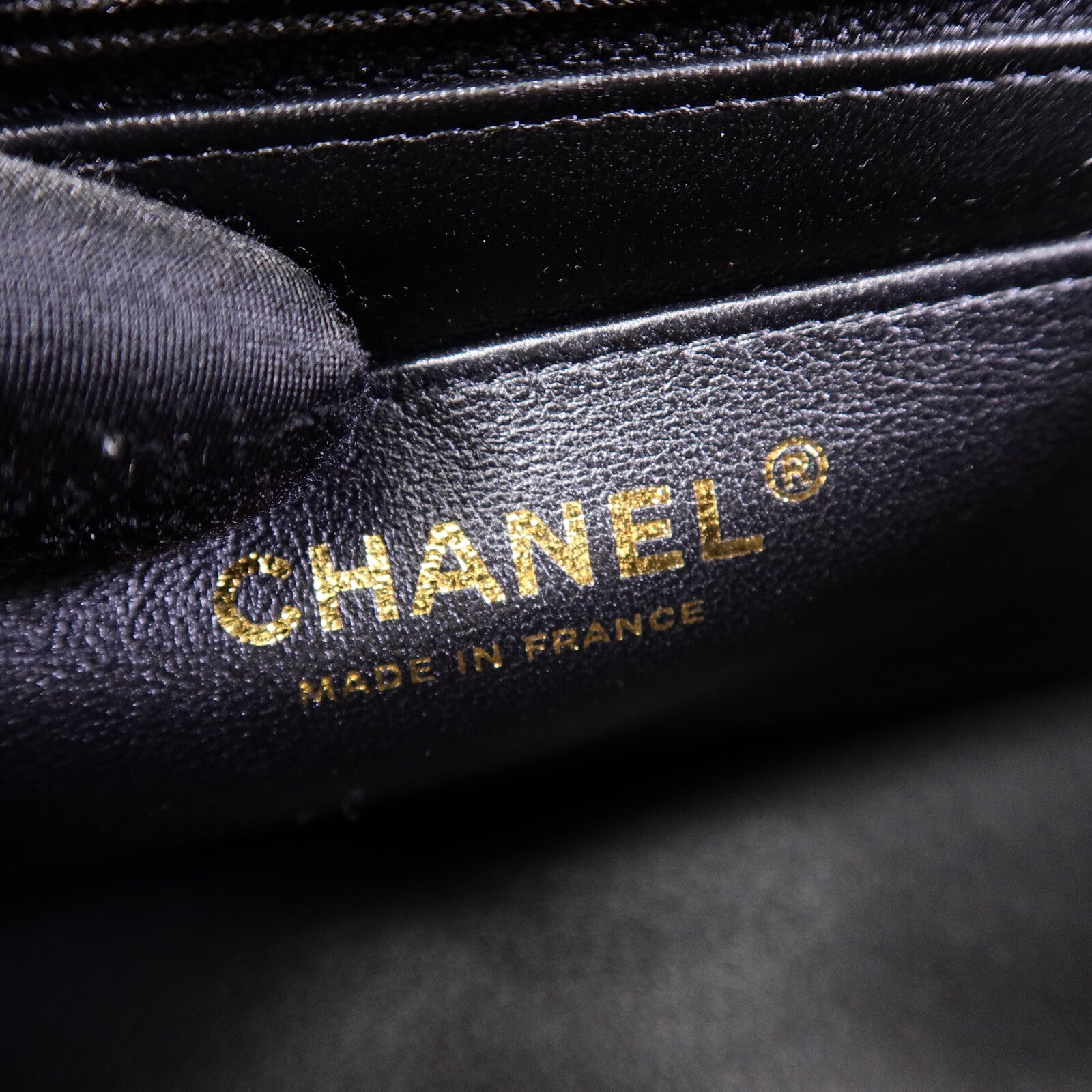 CHANEL 布料Jersey Logo Mini Stripe鏈帶肩背袋