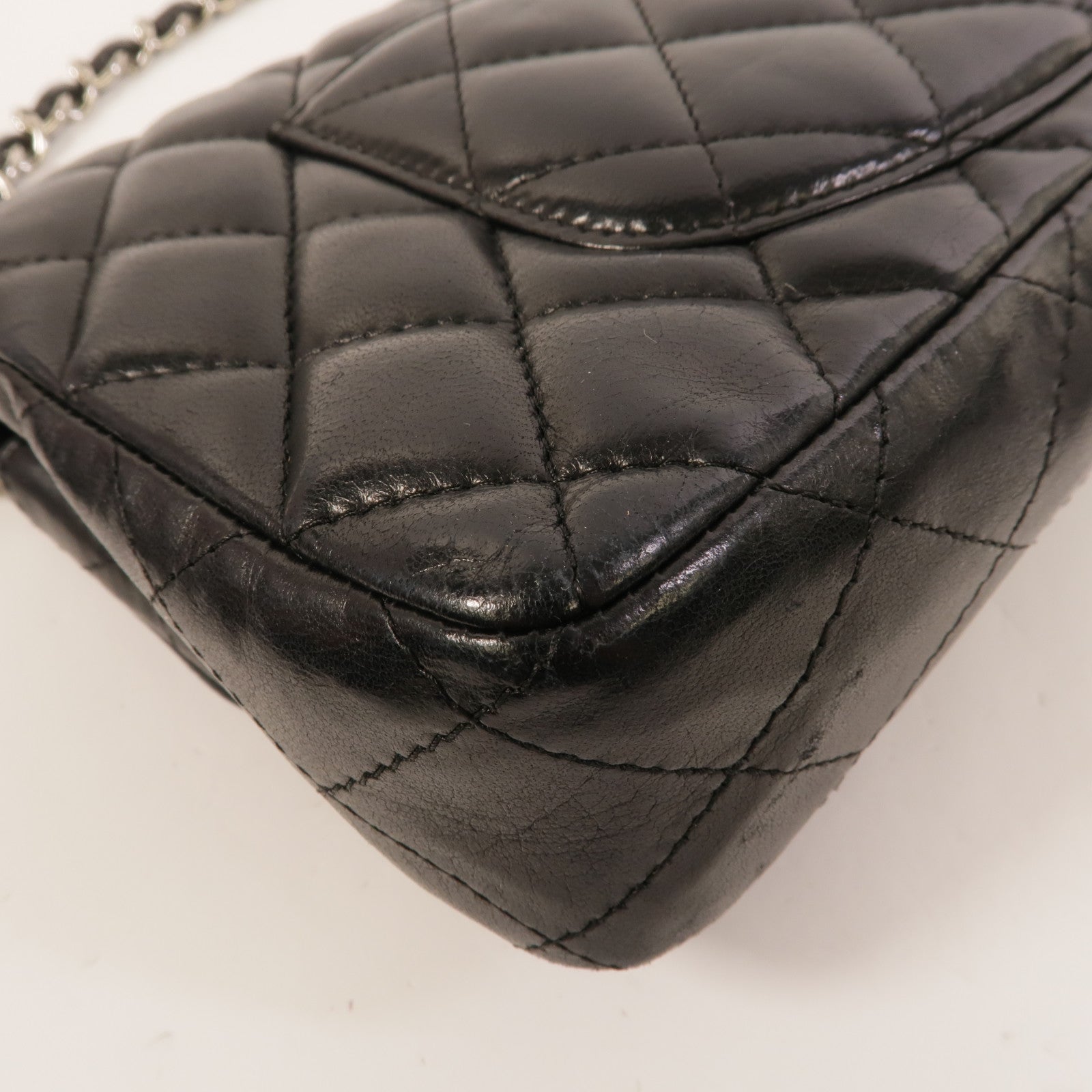 CHANEL 羊皮皮革Classic East West Baguette Bag肩背袋