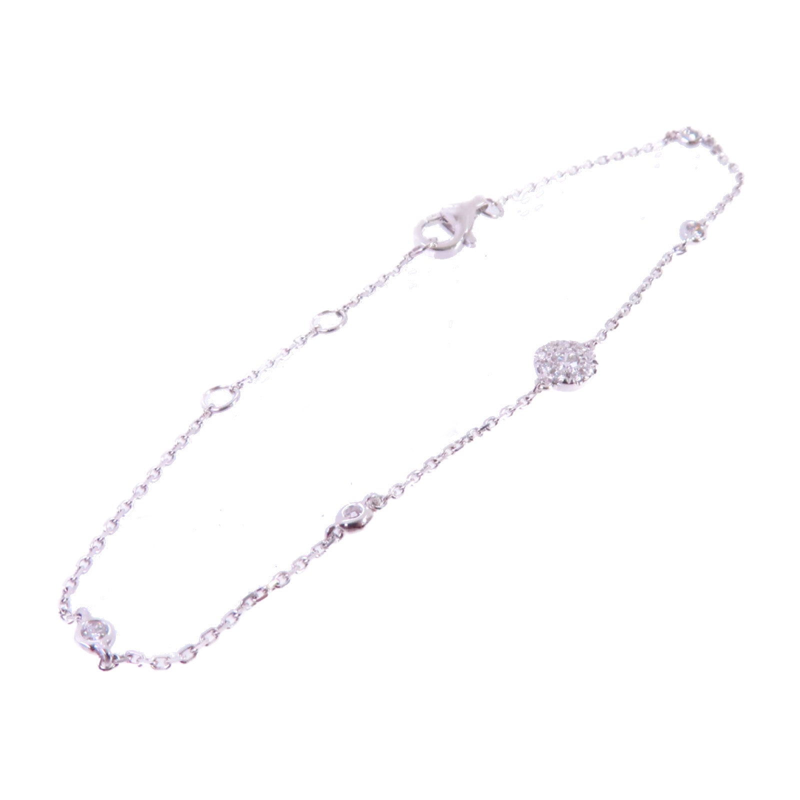 JEWELRY 【激減優惠】18K白金/0.18ct鑽石Diamond Bracelet銀扣手鏈