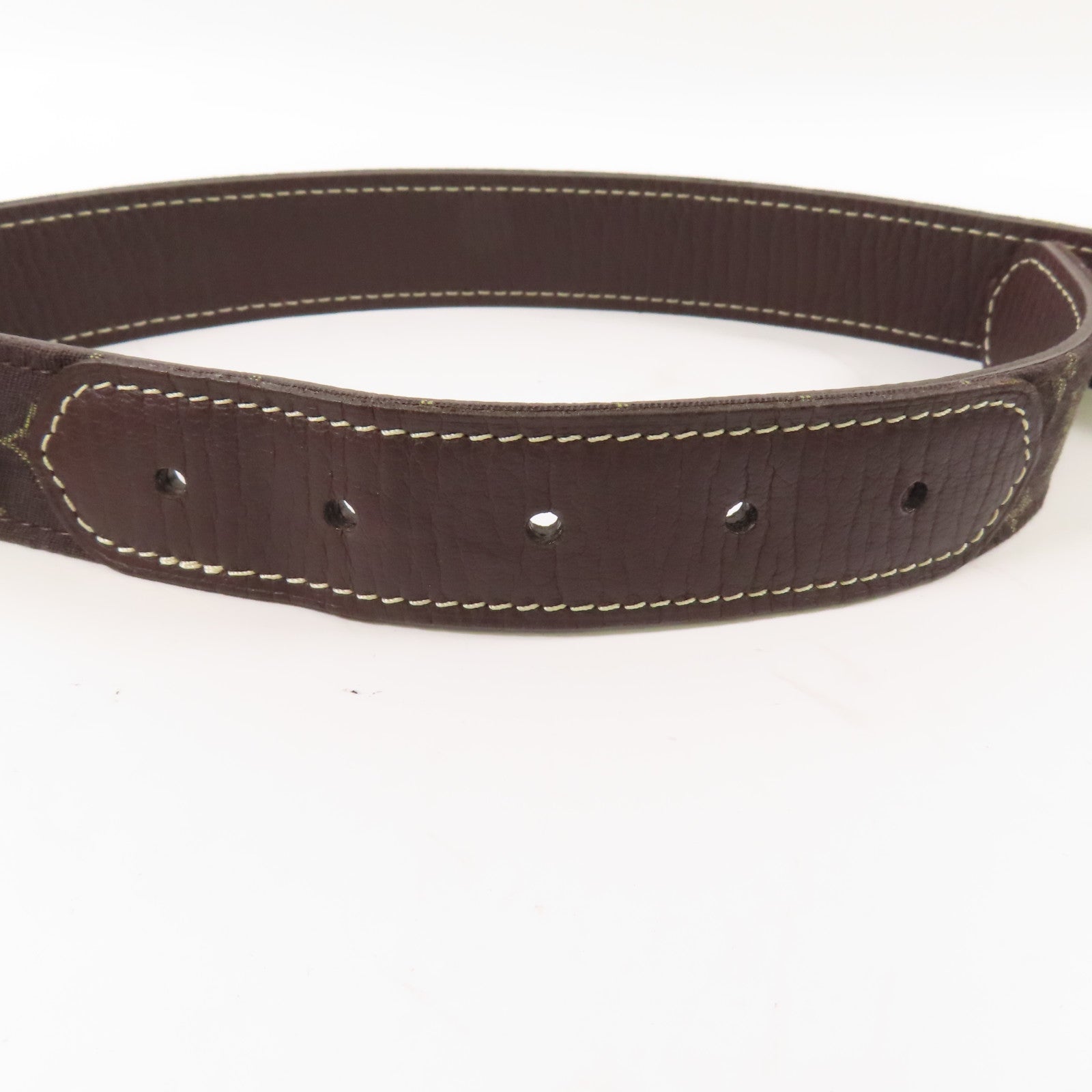LOUIS VUITTON 【激減優惠】Monogram Mini Lin/皮革Belt皮帶