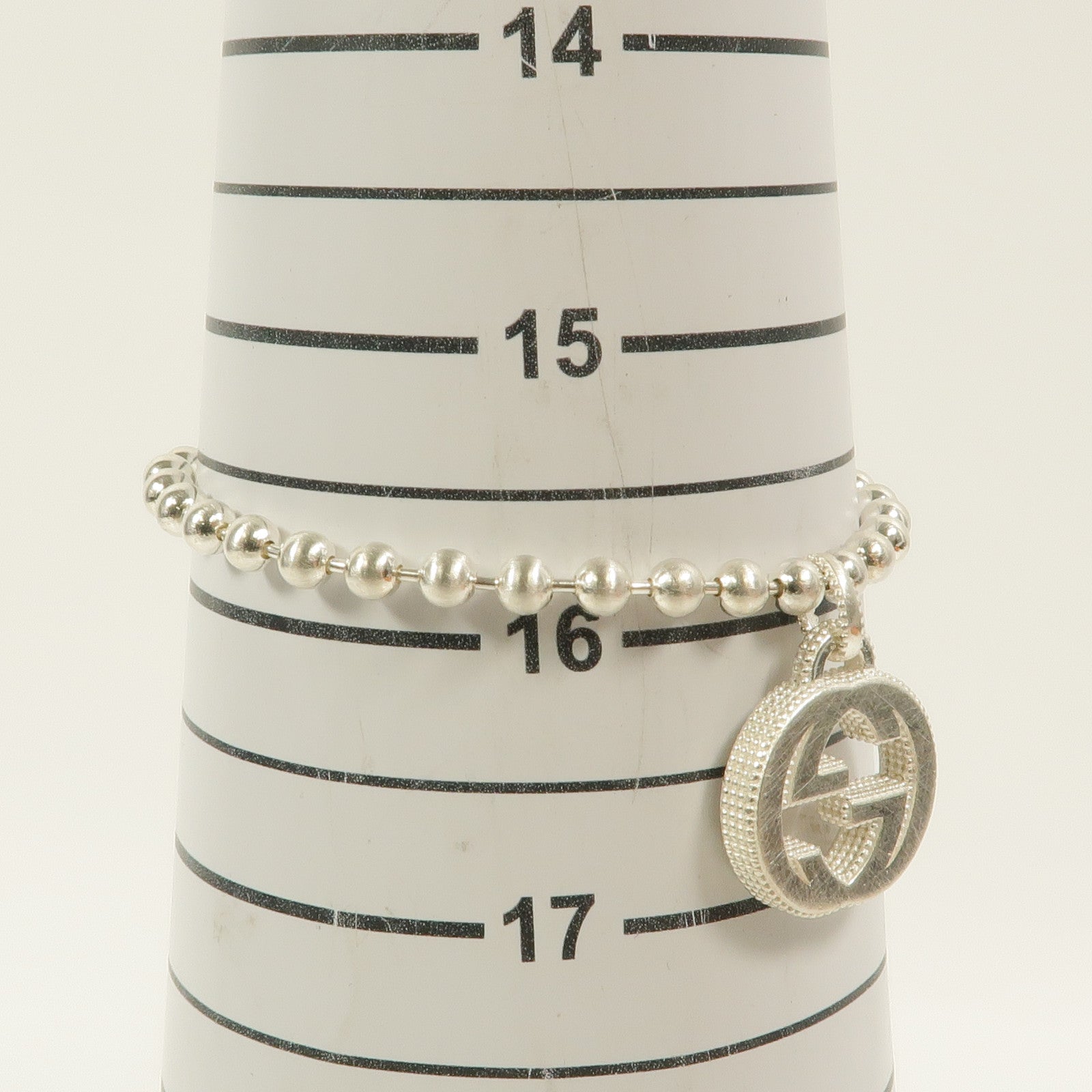 GUCCI 925純銀Interlocking G Bracelet手鍊
