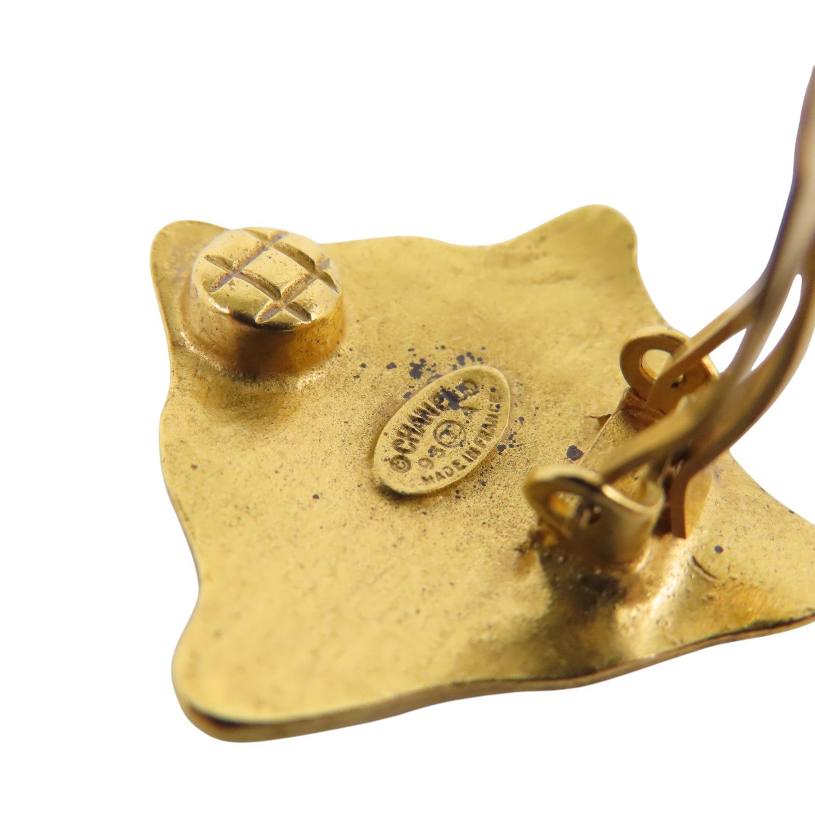 CHANEL 金屬Vintage Earring金扣耳環