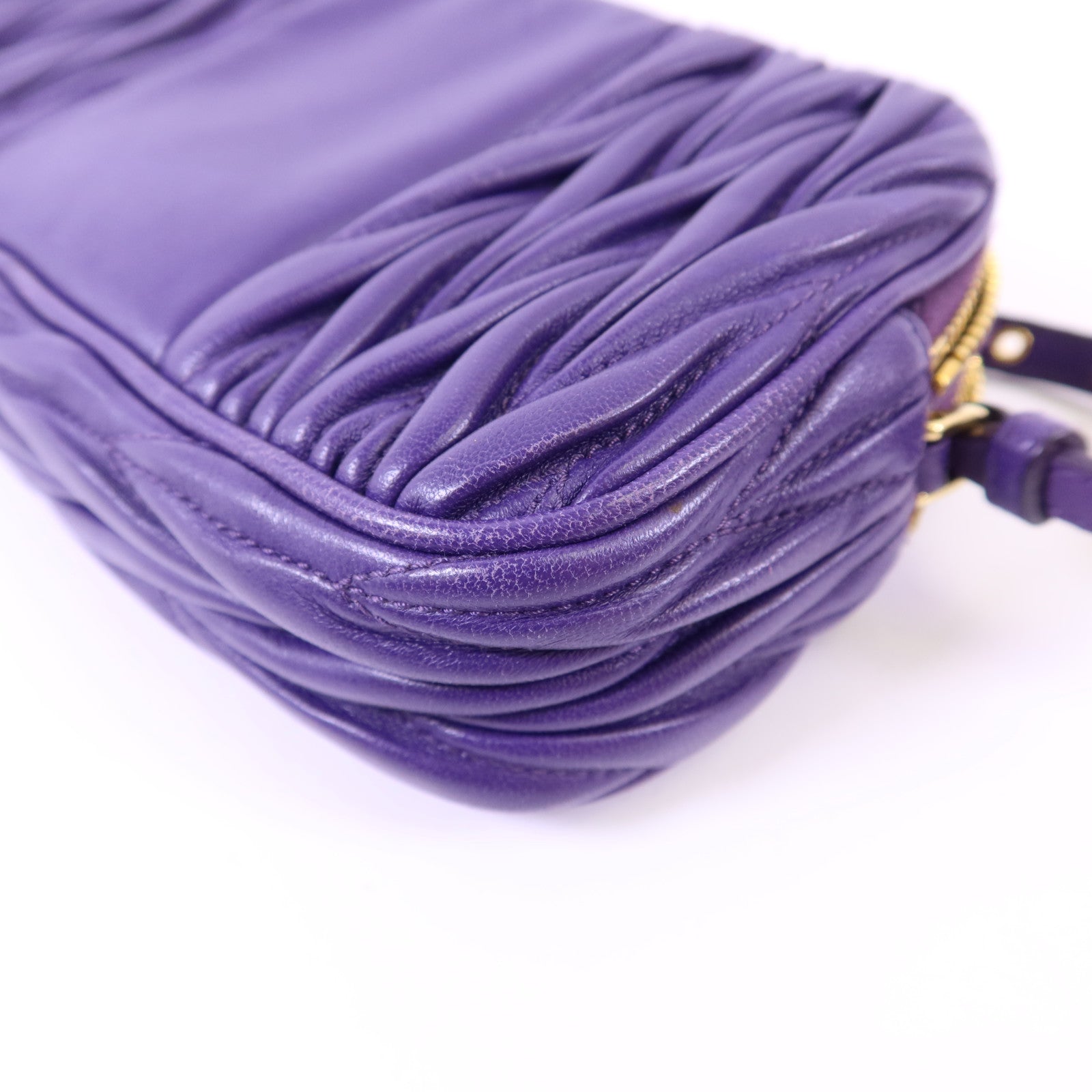 Miu Miu 羊皮皮革Handbag金扣手挽袋