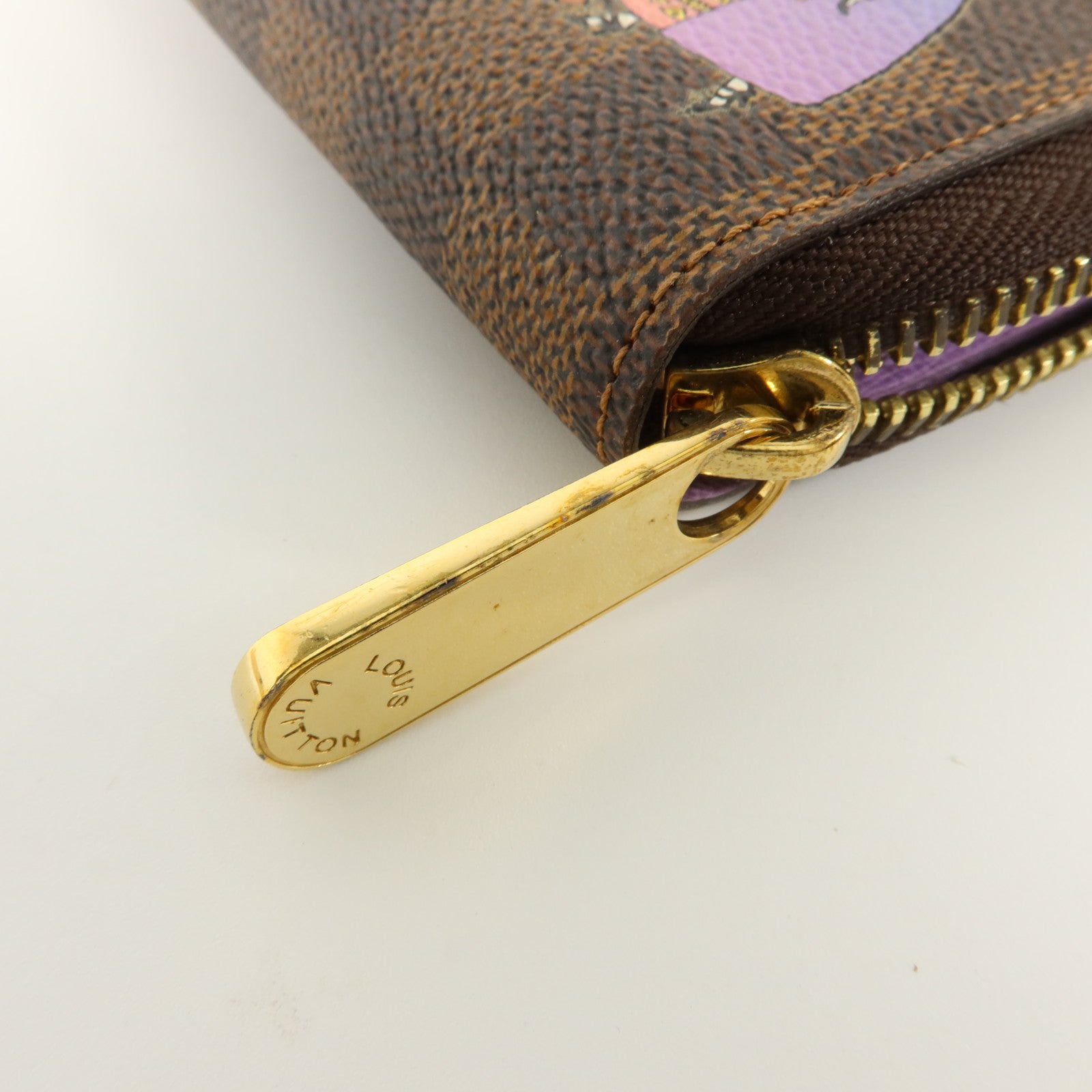 LOUIS VUITTON Damier Zippy金扣長錢包
