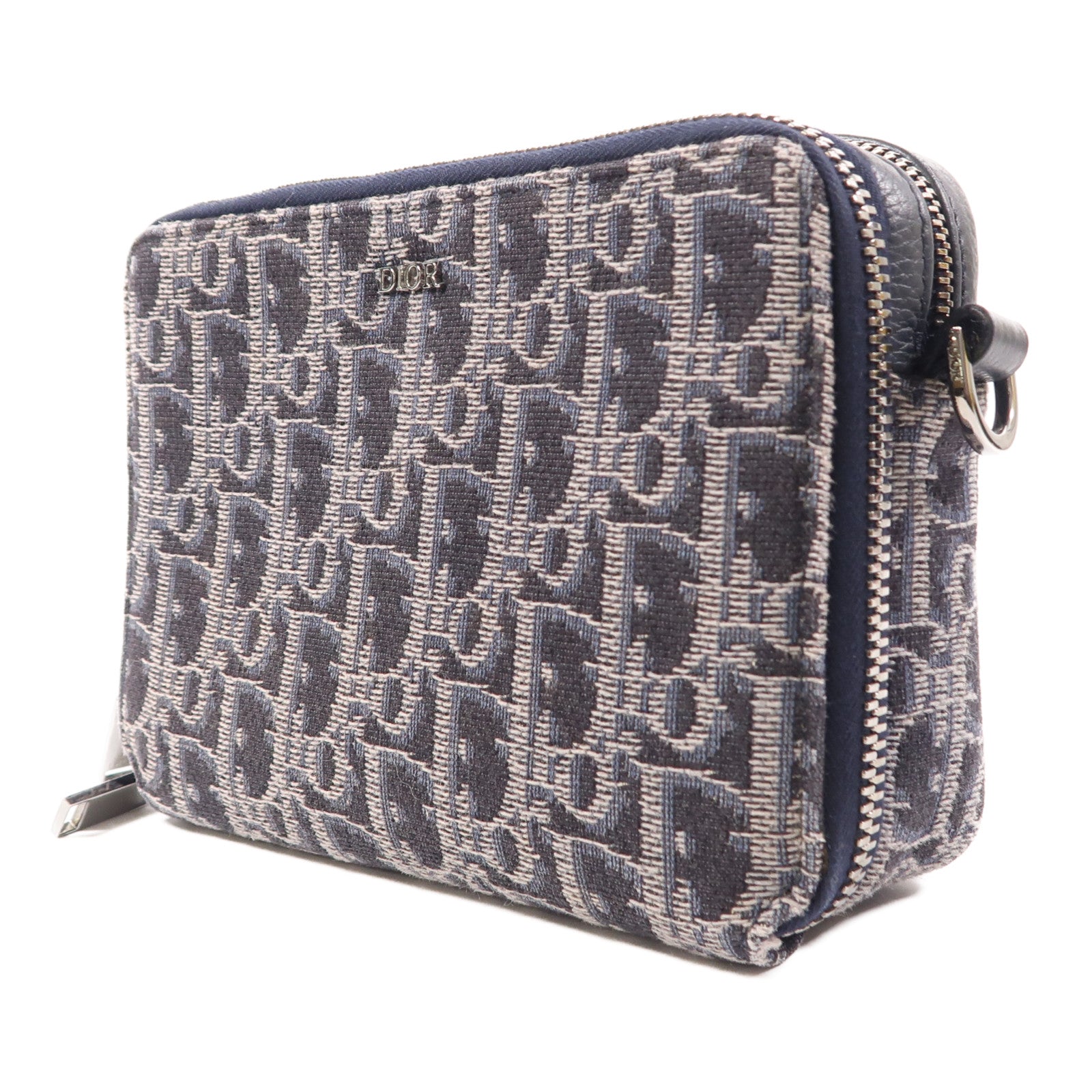 Dior 帆布Shoulder Bag銀扣肩背袋