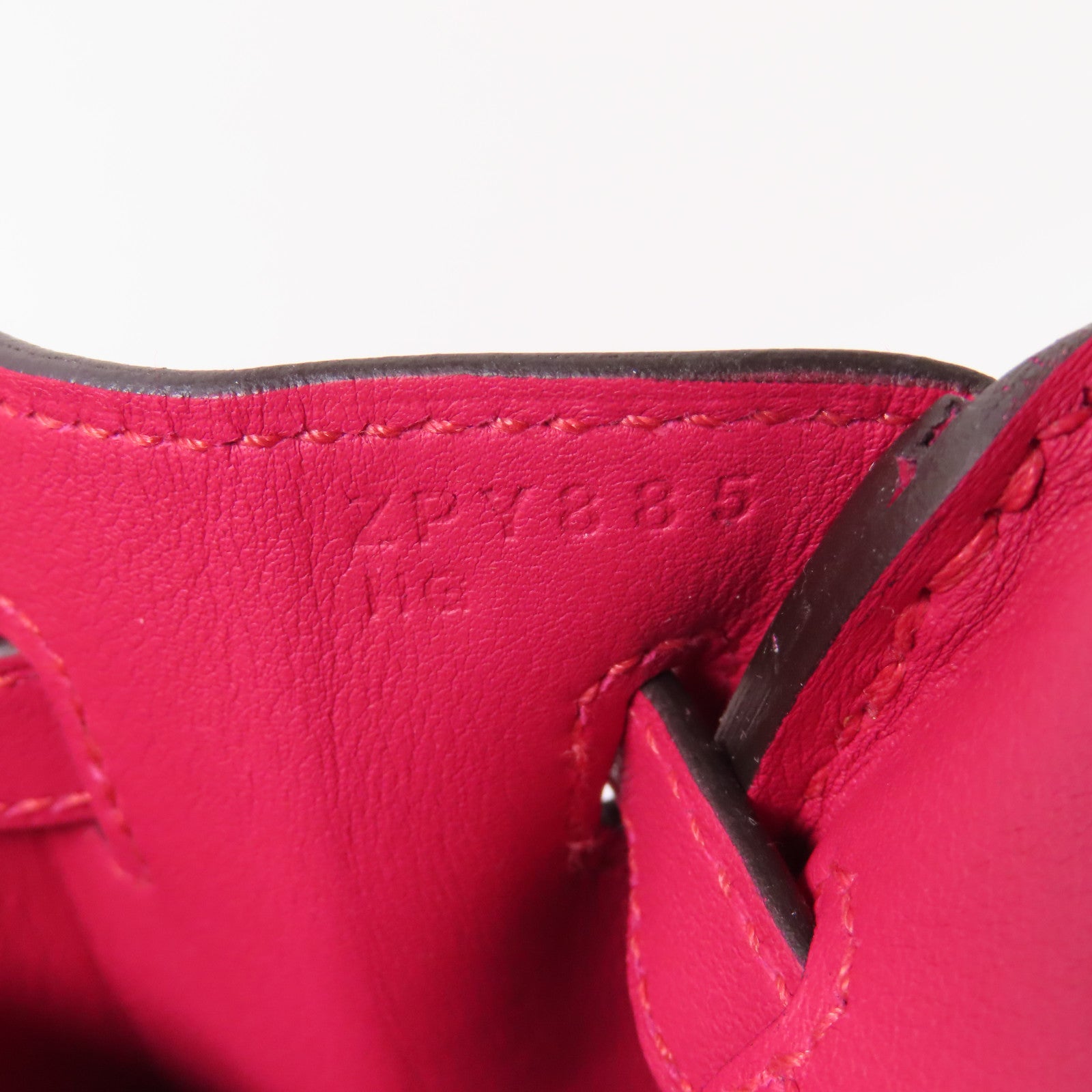 HERMES Swift皮革Birkin 25銀扣手挽袋Rubis