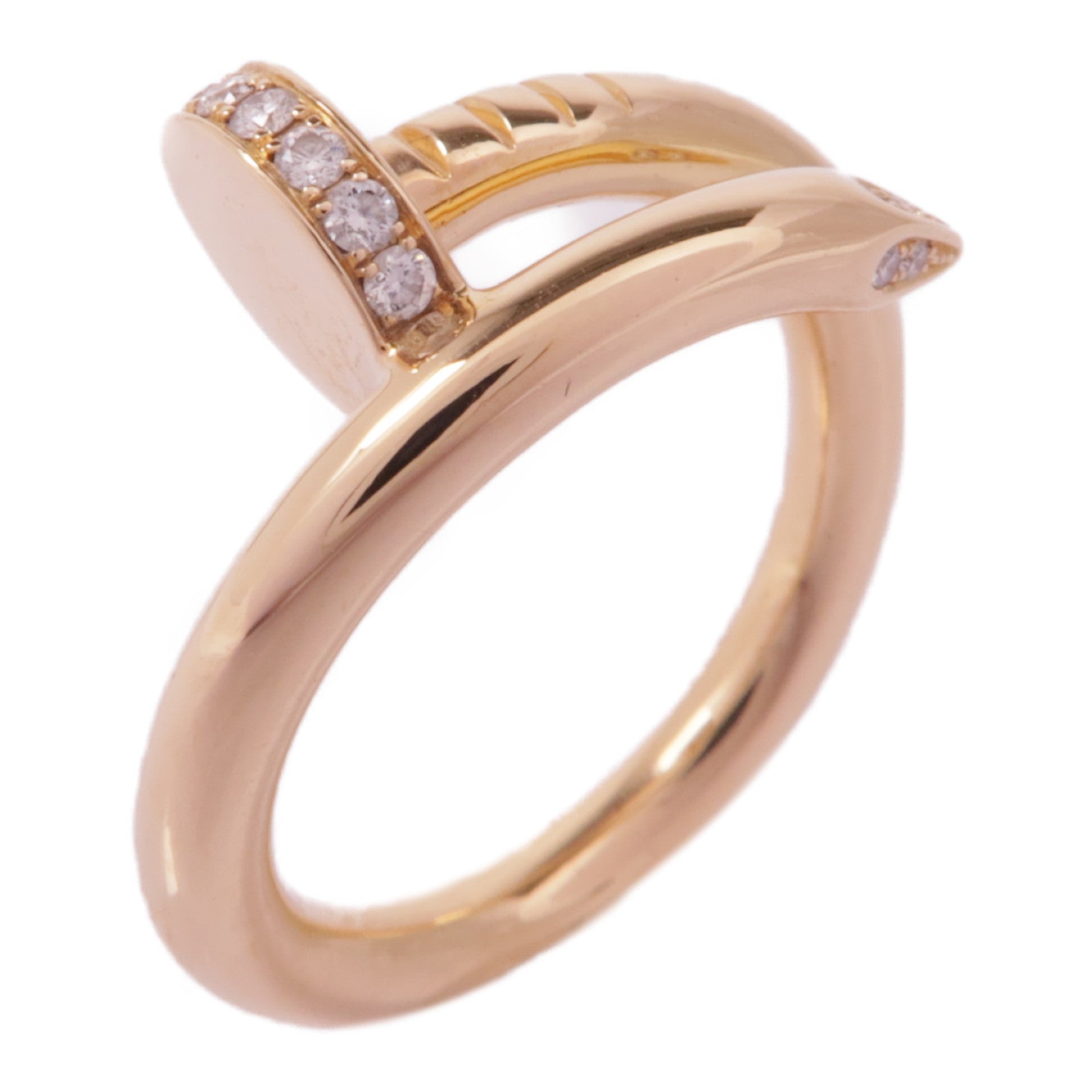 CARTIER 18K玫瑰金Juste Un Clou Ring鑽石戒指Cartier#50/US#5.25