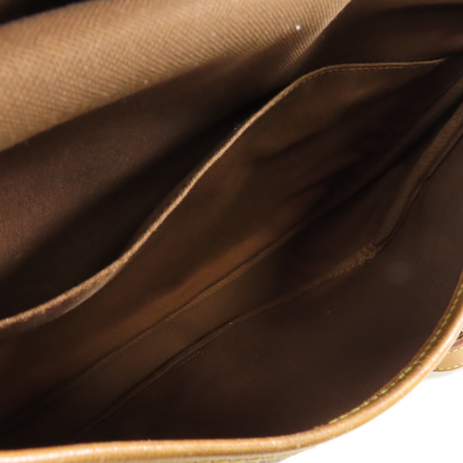 LOUIS VUITTON Monogram Saumur 30金扣肩背袋棕色