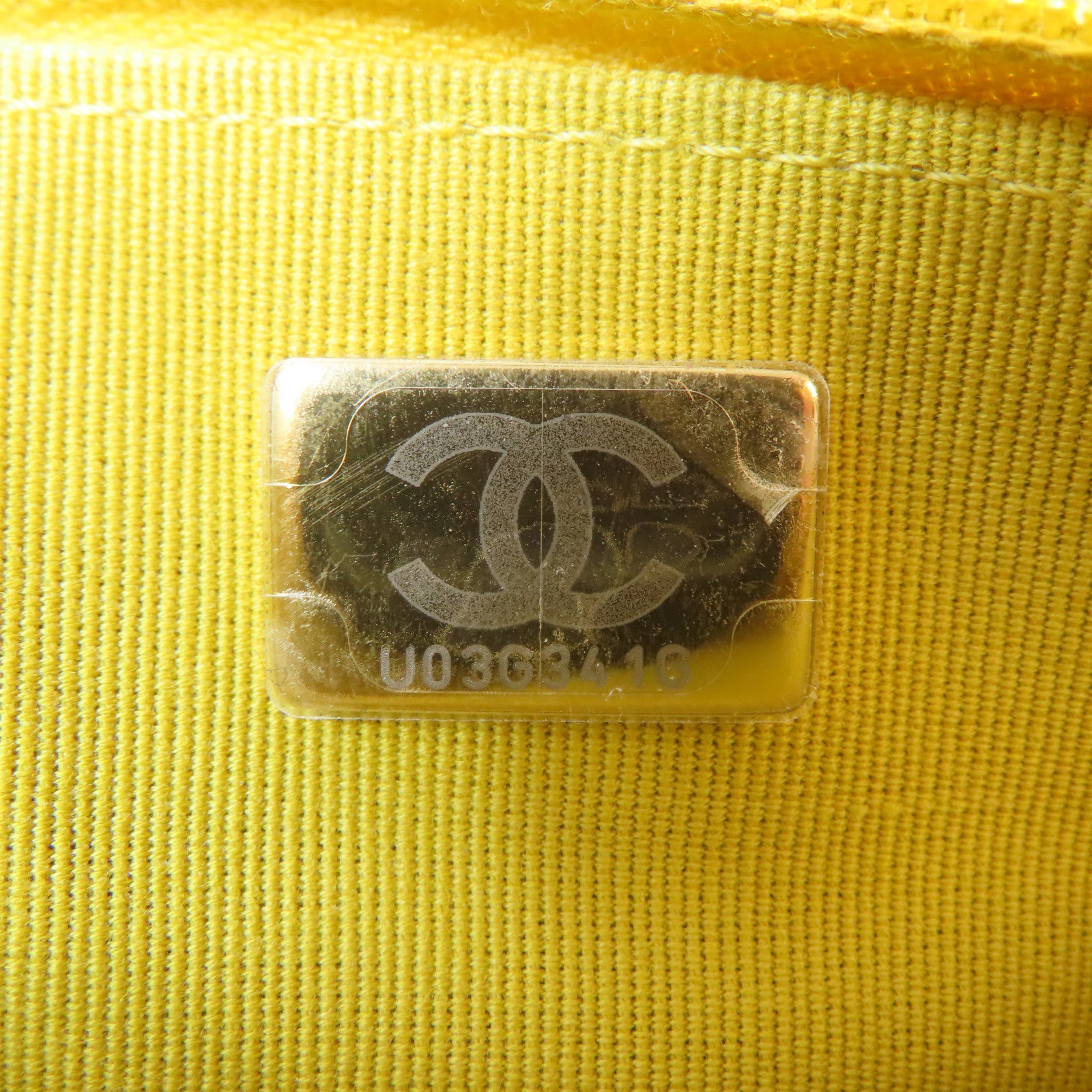 CHANEL 菱格牛皮皮革Wallet On Chain金扣鏈帶肩背袋黃色