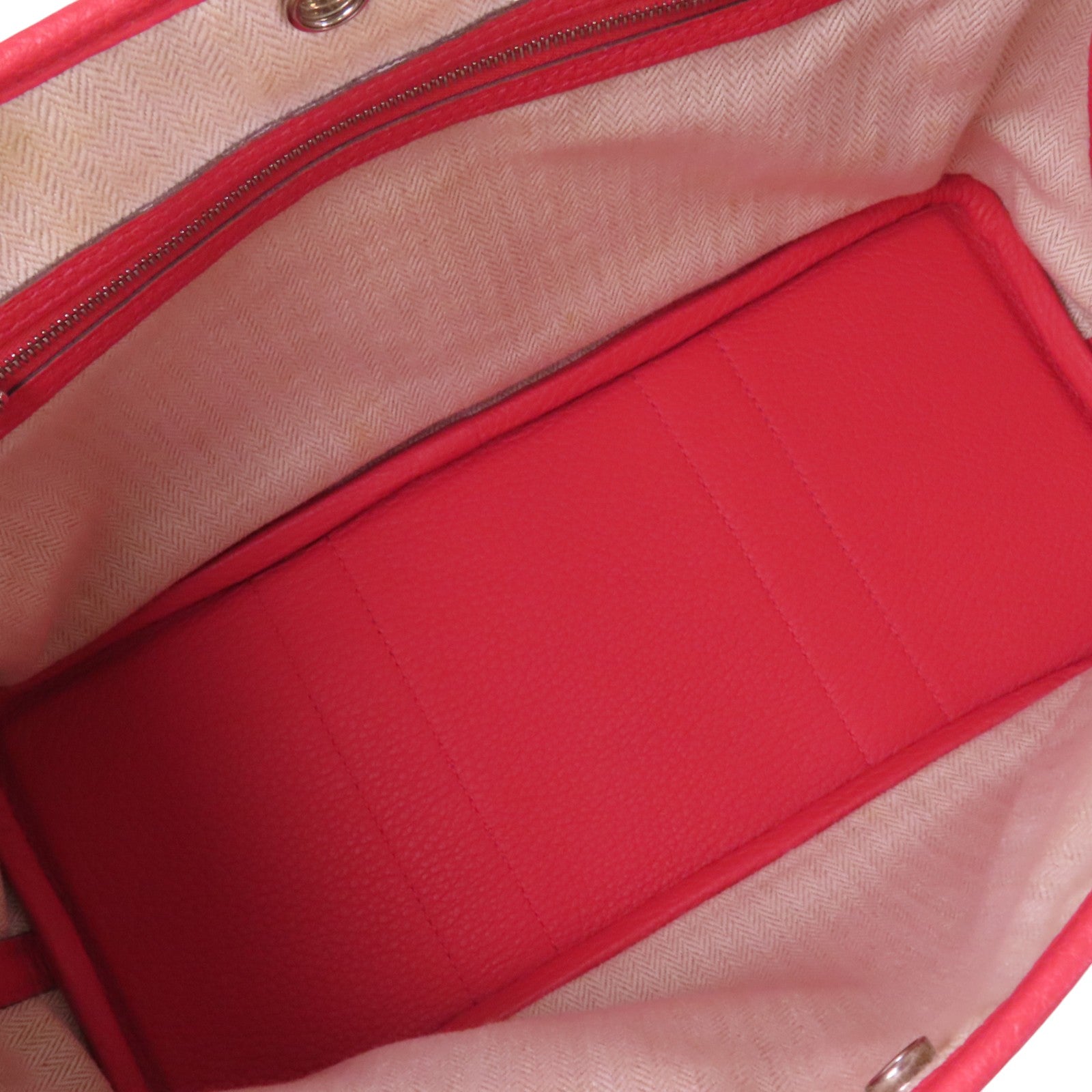 HERMES Negonda皮革Garden Party TPM銀扣手挽袋