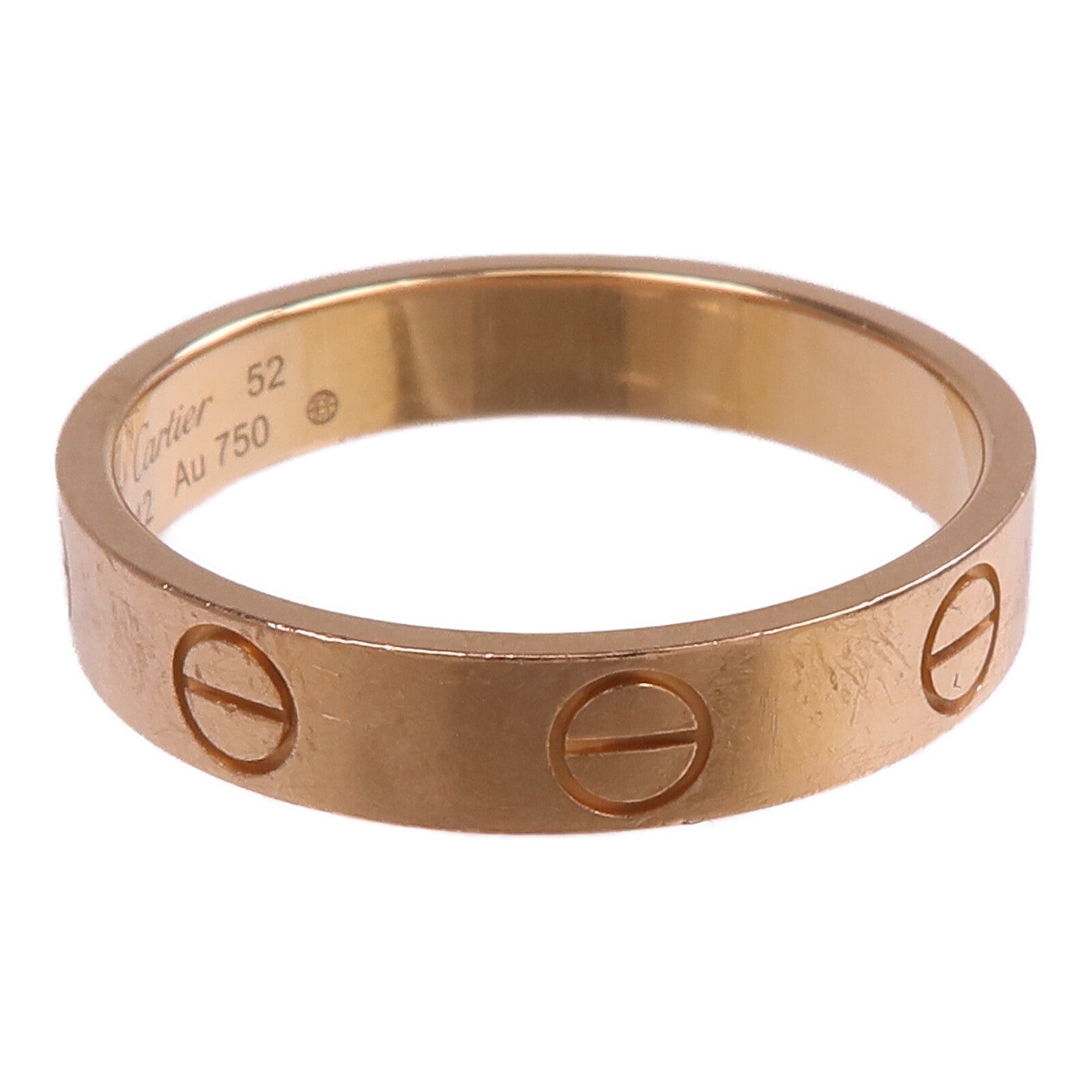 CARTIER 18K玫瑰金Mini Love Ring戒指Cartier#52/US#6