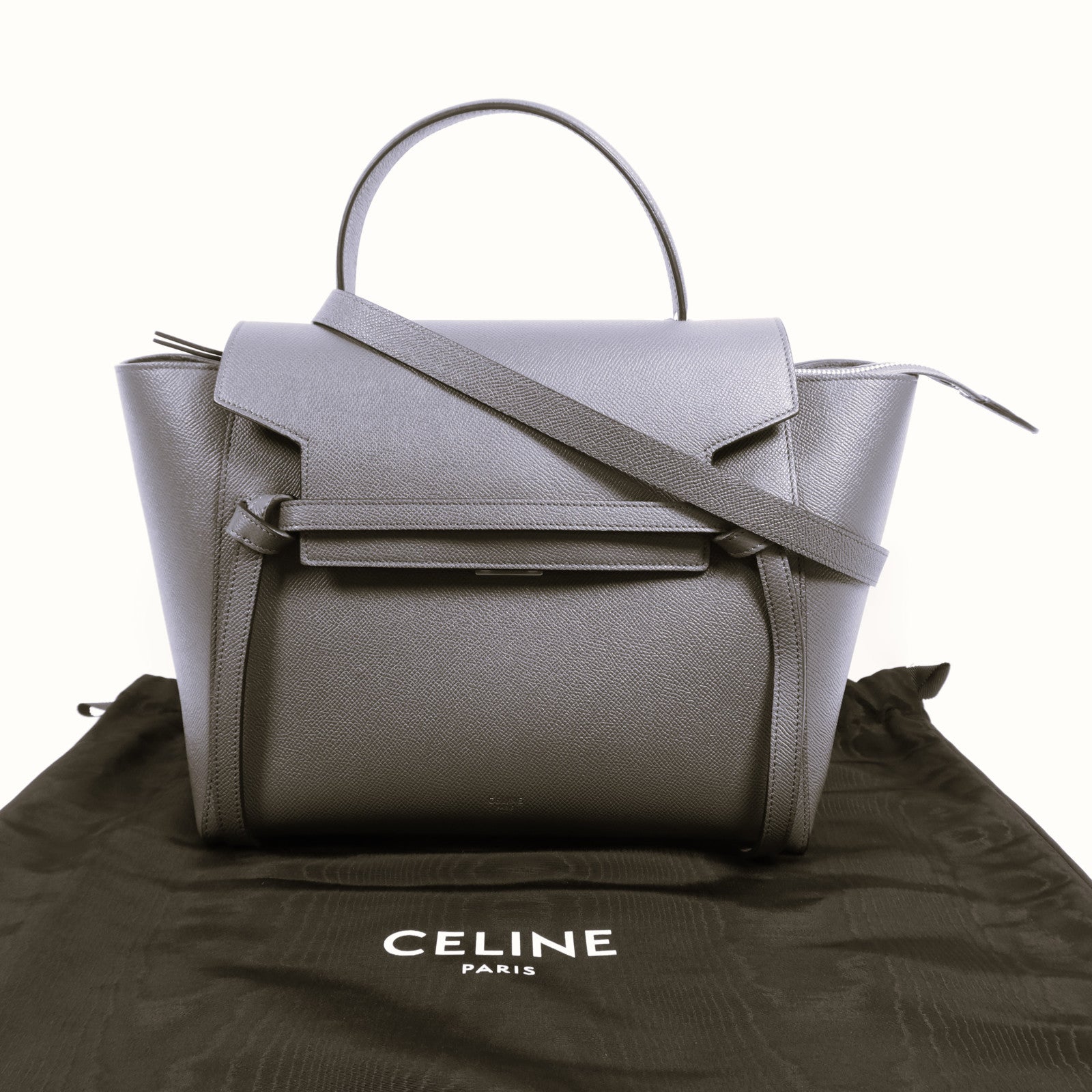 CELINE 牛皮皮革Mini Belt Bag金扣手挽肩背兩用袋
