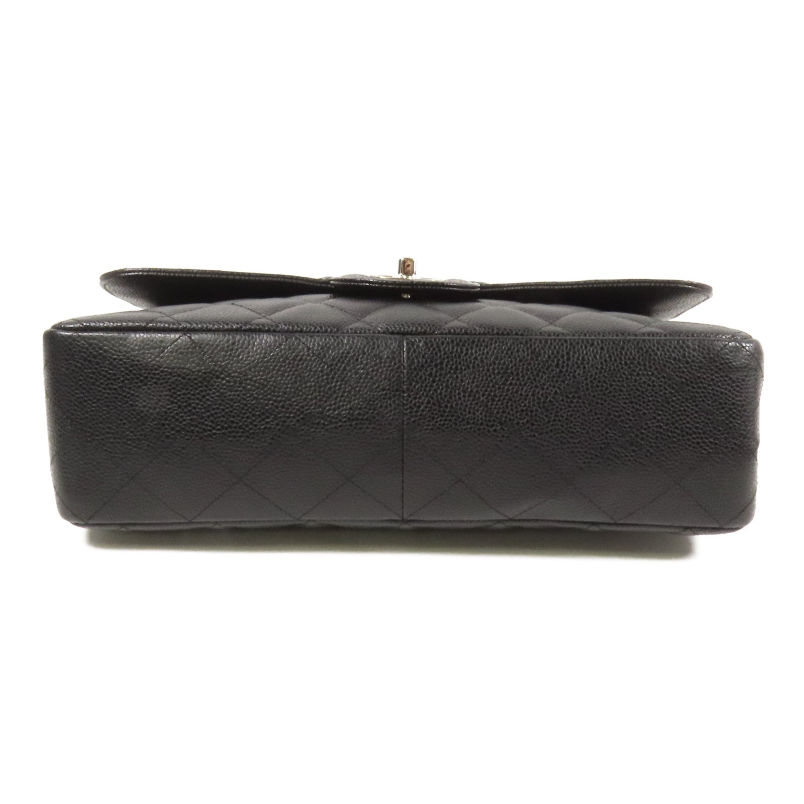 CHANEL 牛皮皮革Large Classic銀扣鏈帶肩背袋