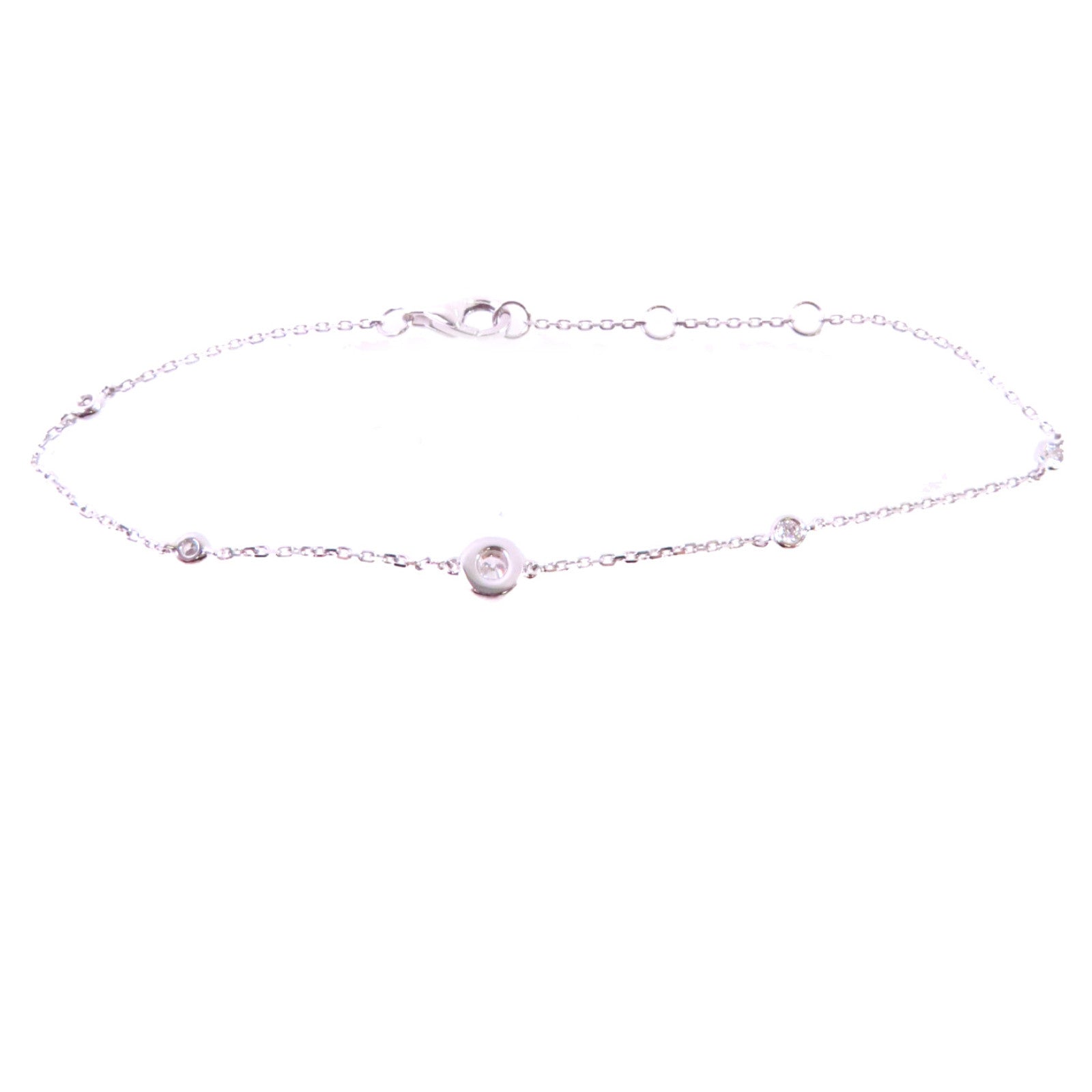 JEWELRY 【激減優惠】18K白金/0.18ct鑽石Diamond Bracelet銀扣手鏈