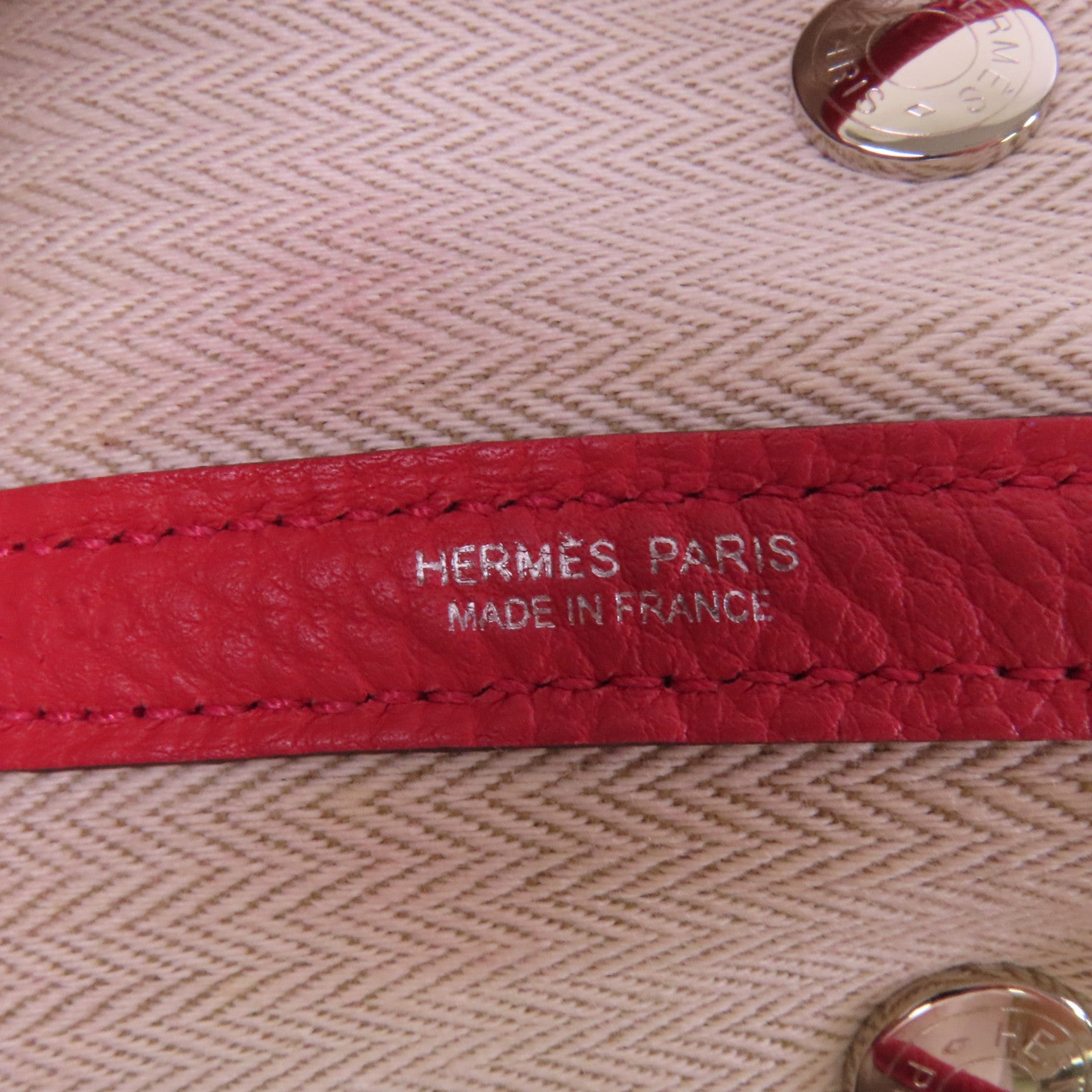 HERMES 【激減優惠】Negonda皮革Garden Party TPM銀扣手挽袋