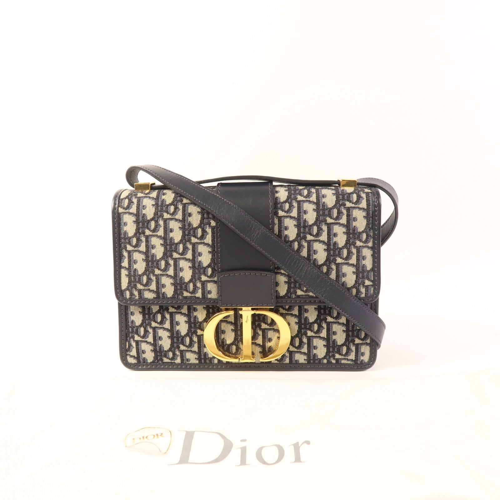 Dior 帆布Montaigne 30金扣肩背袋