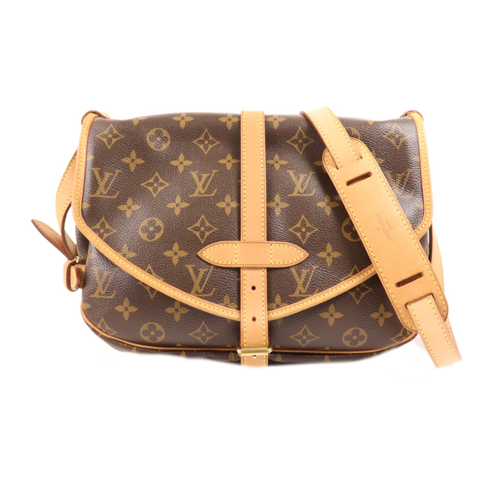 LOUIS VUITTON Monogram Saumur 30金扣肩背袋