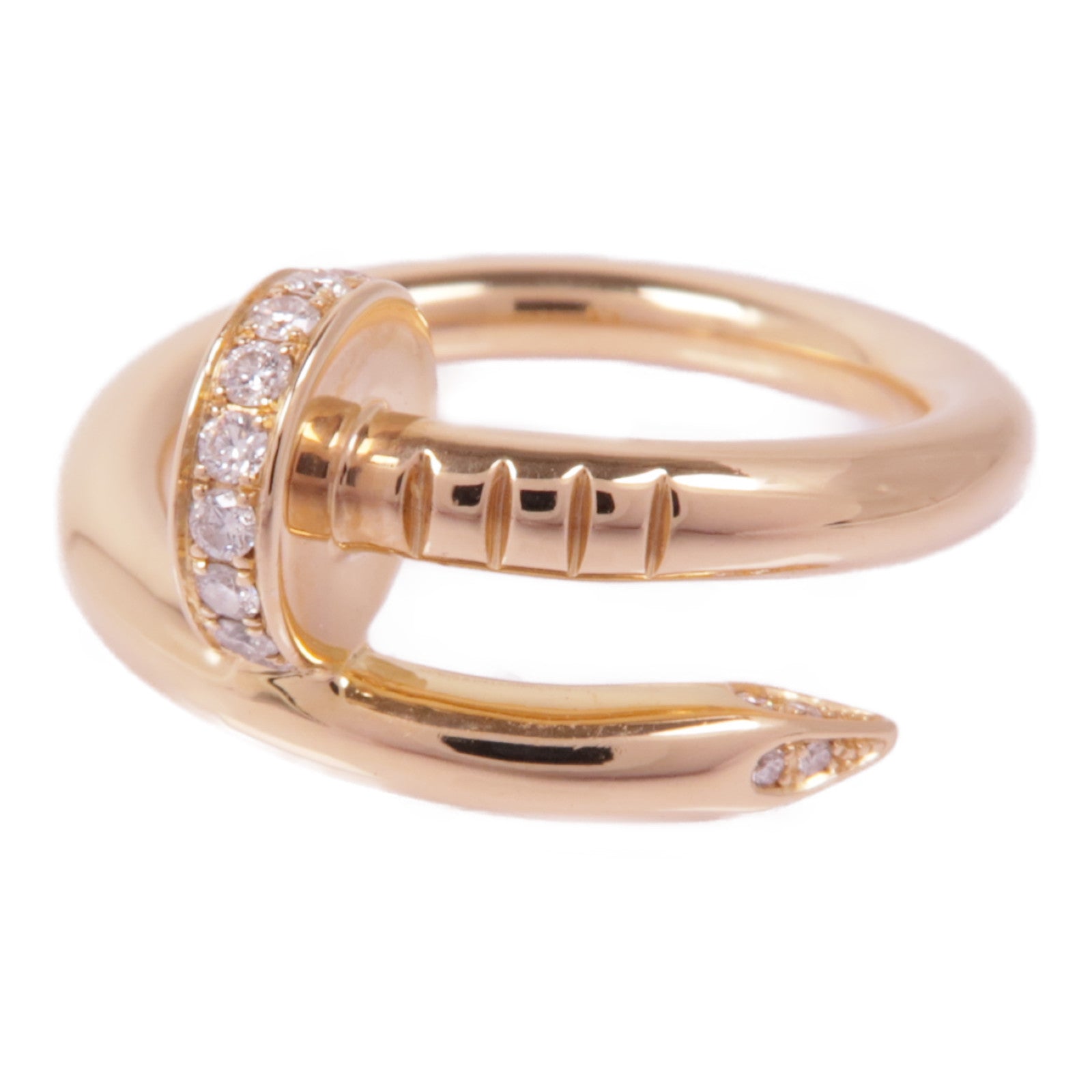 CARTIER 18K玫瑰金Juste Un Clou Ring鑽石戒指Cartier#50/US#5.25