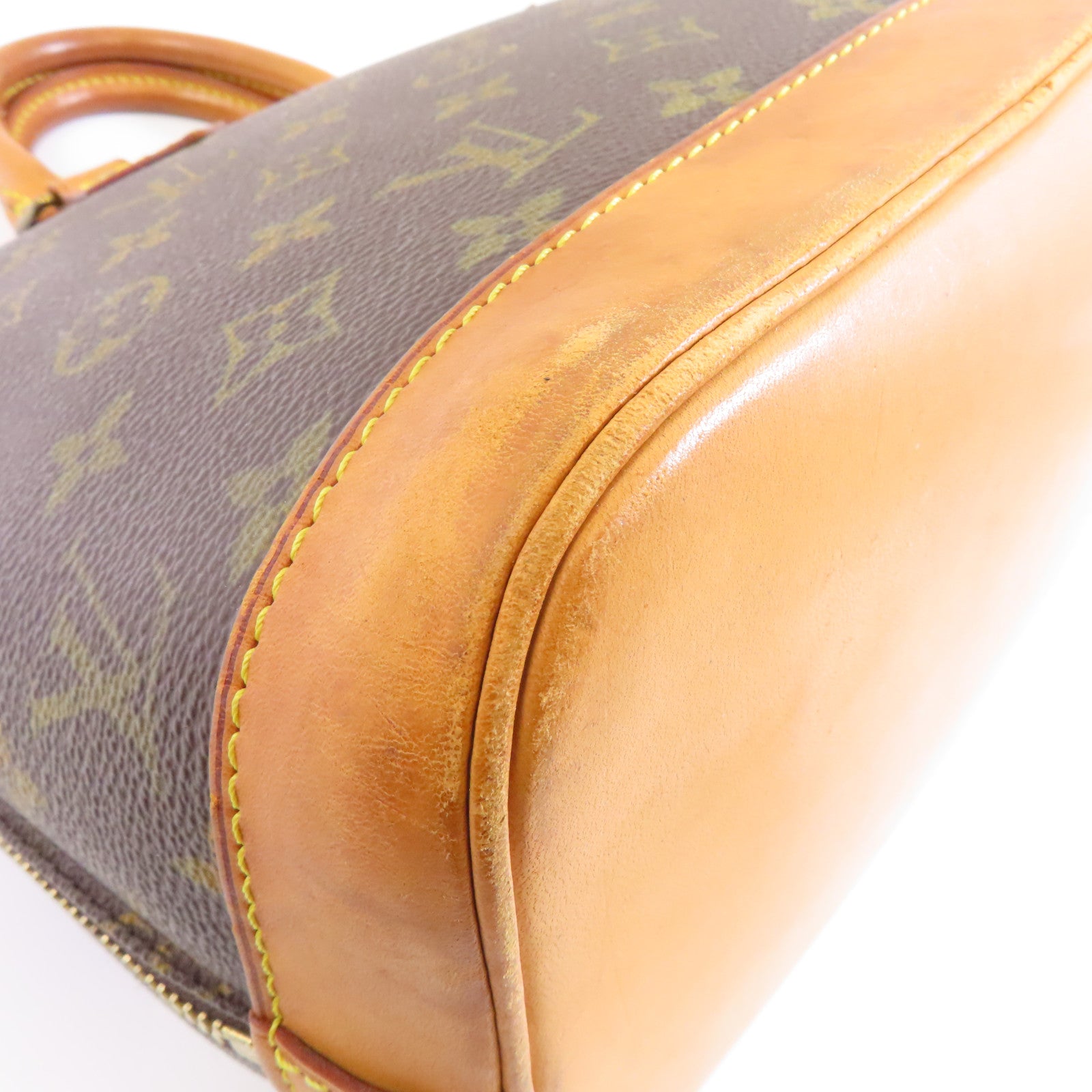 LOUIS VUITTON Monogram Alma PM金扣手挽袋啡色