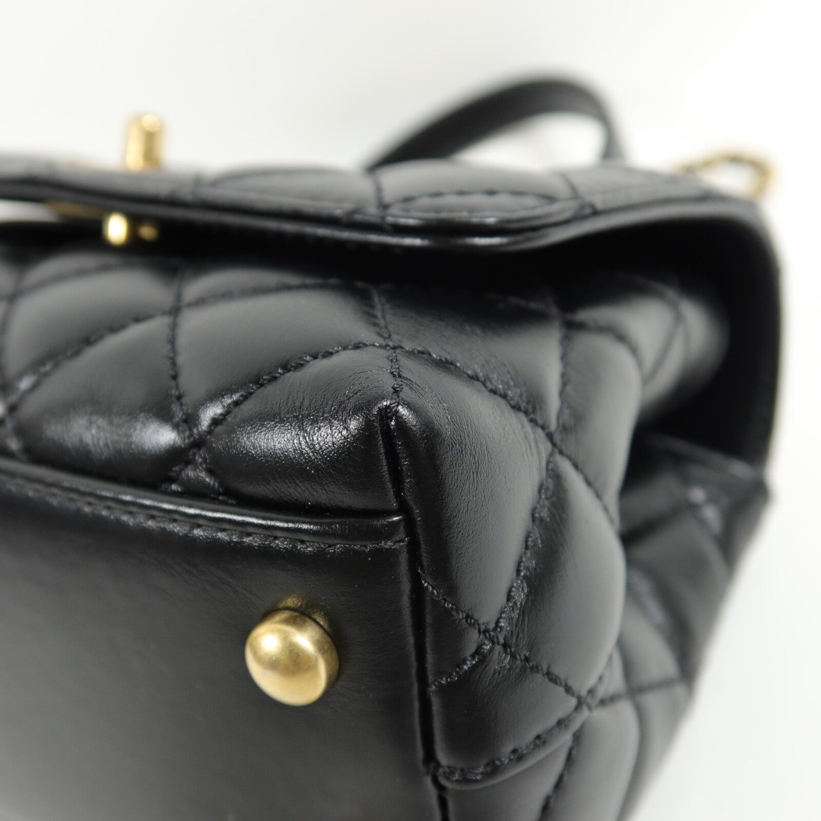CHANEL 牛皮皮革Mini Coco Handle手挽肩背兩用袋