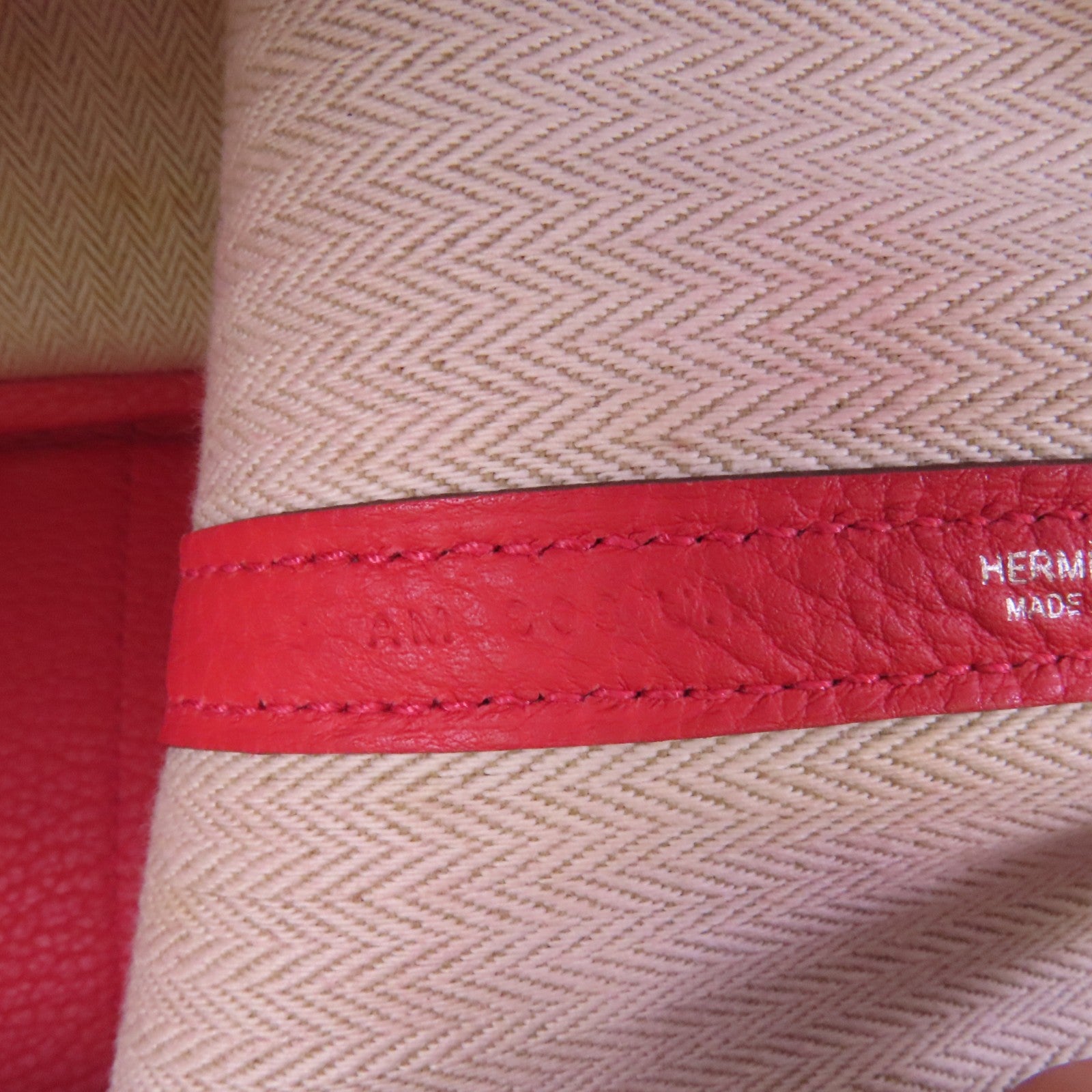 HERMES 【激減優惠】Negonda皮革Garden Party TPM銀扣手挽袋