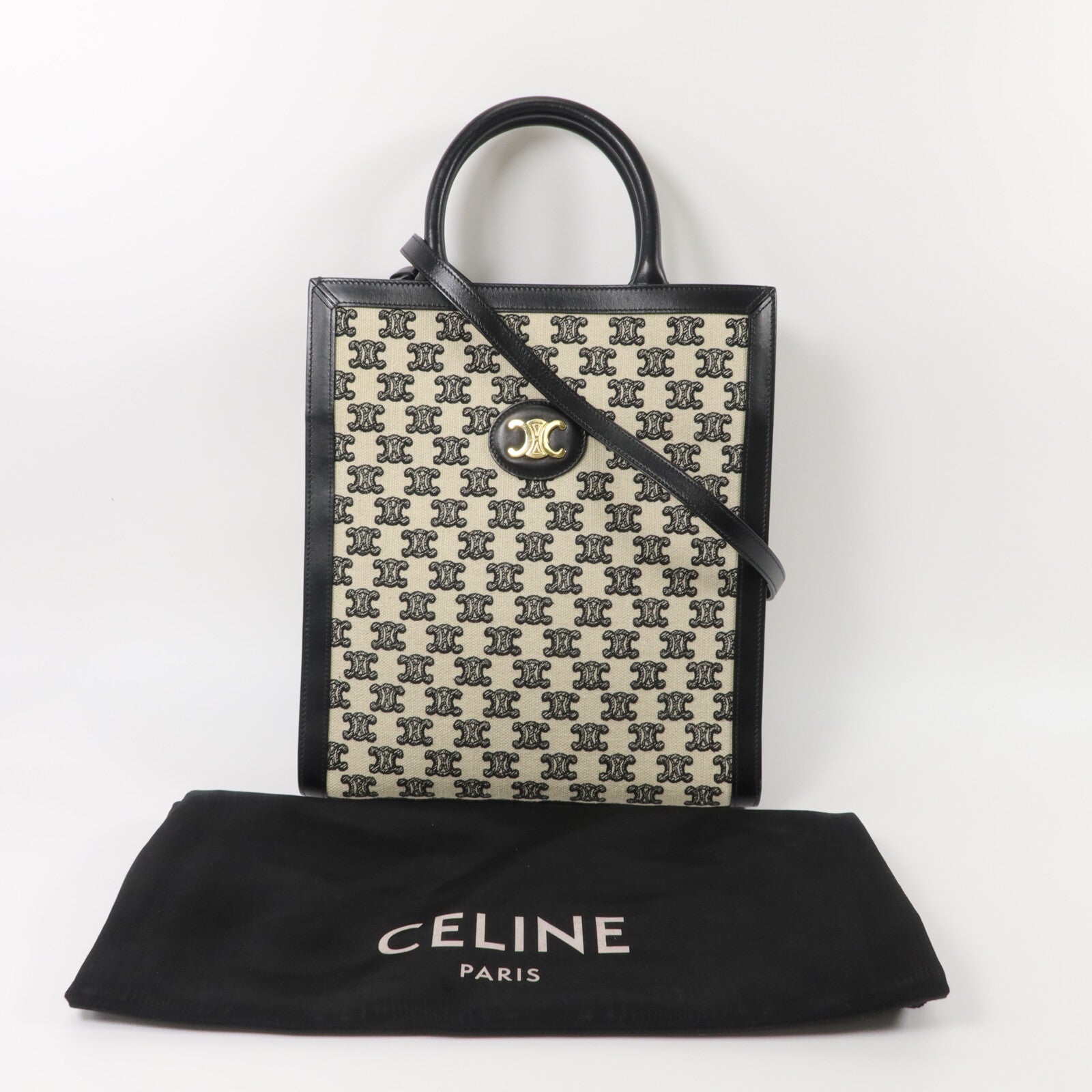 CELINE 帆布Small Vertical Cabas手挽肩背兩用袋
